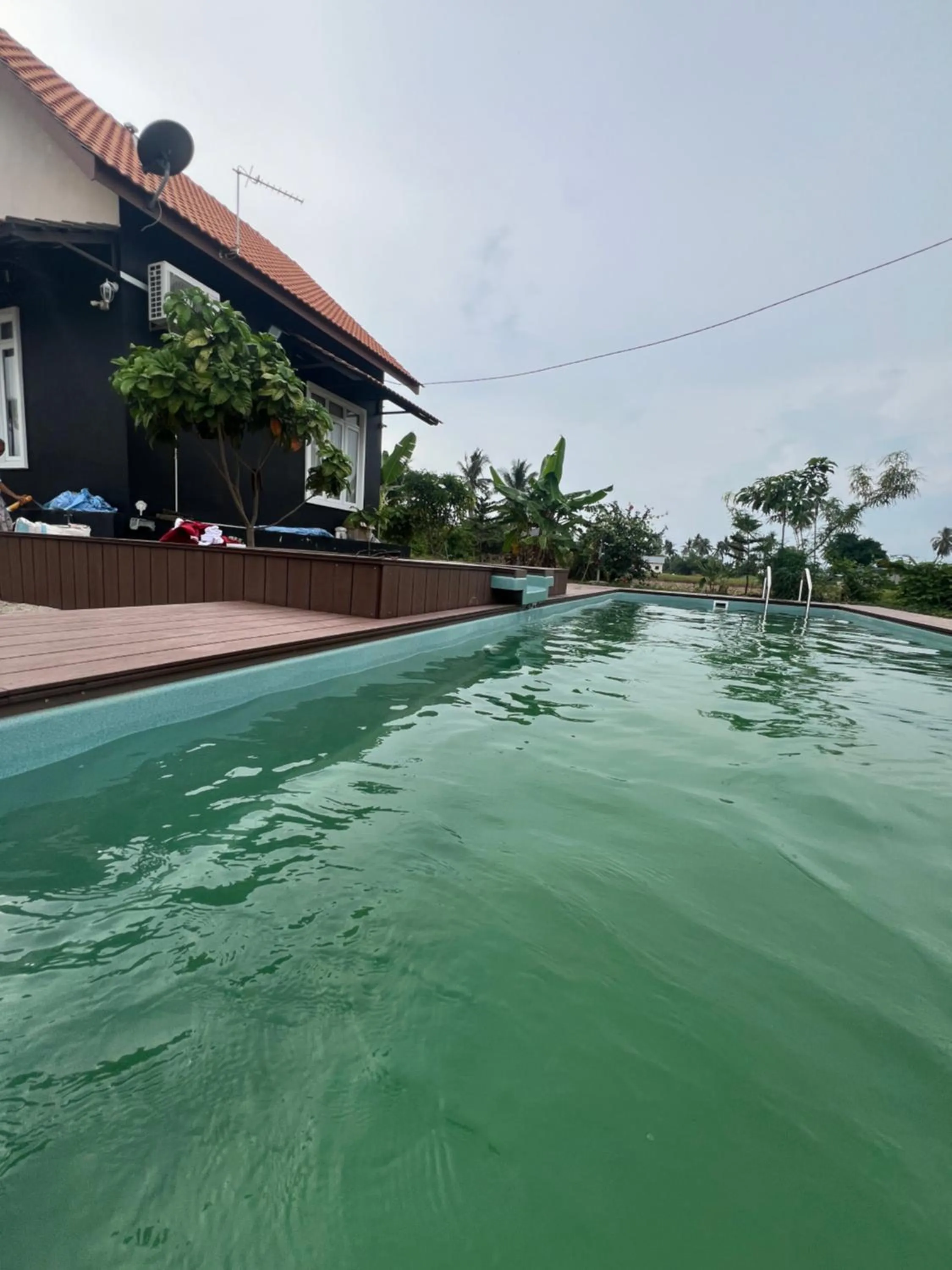 Swimming pool in HOMESTAY Kampong KOTA AUR Resort with swimming pool, Kepala Batas, SEBERANG PERAI, PENANG -MOTAC registered Awarded ASEAN homestay standard Malaysia AWARD 2023-2028 Only 3 minutes from viral KG AGONG