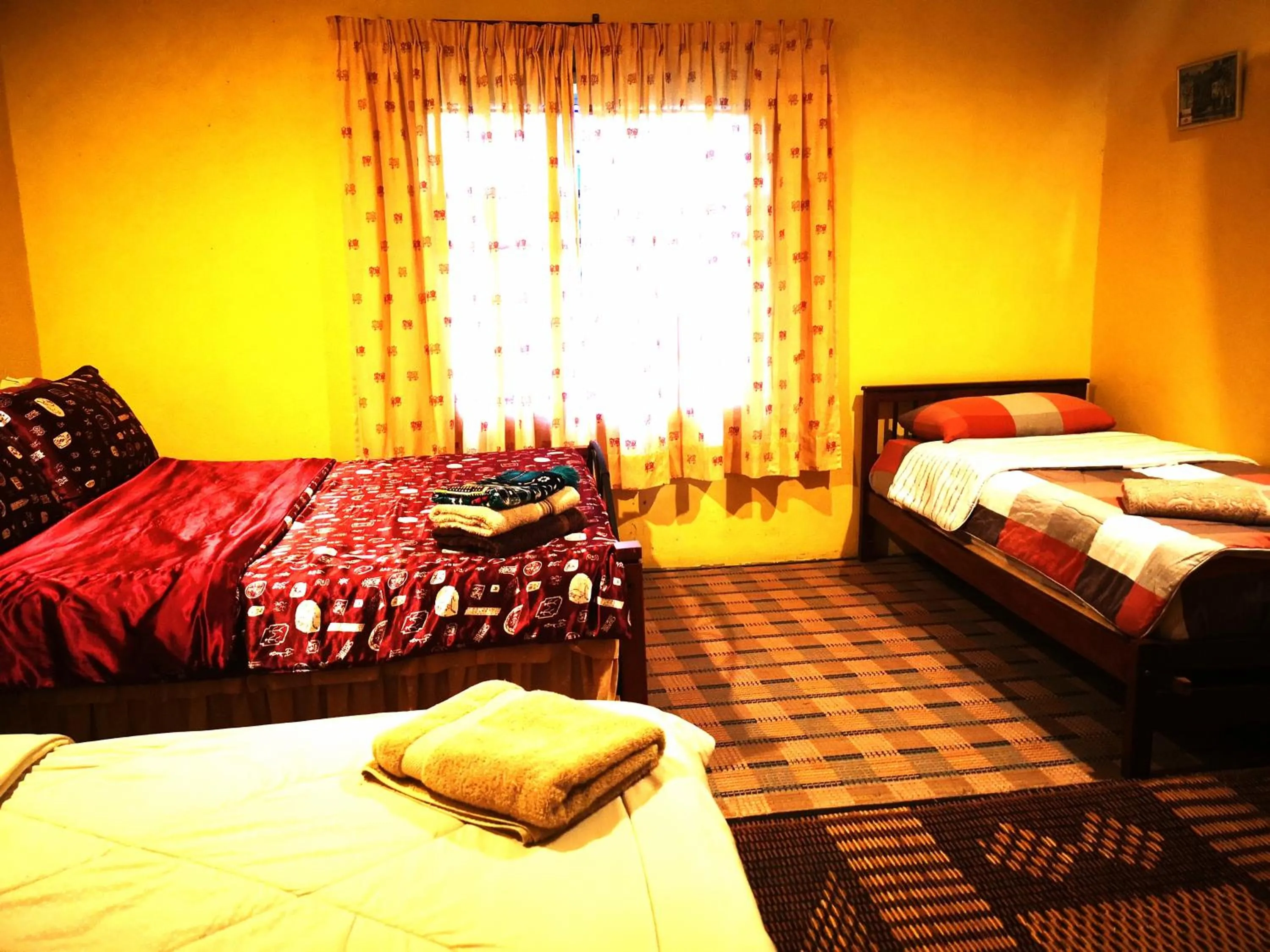 Bed in HOMESTAY Kampong KOTA AUR Resort with swimming pool, Kepala Batas, SEBERANG PERAI, PENANG -MOTAC registered Awarded ASEAN homestay standard Malaysia AWARD 2023-2028 Only 3 minutes from viral KG AGONG