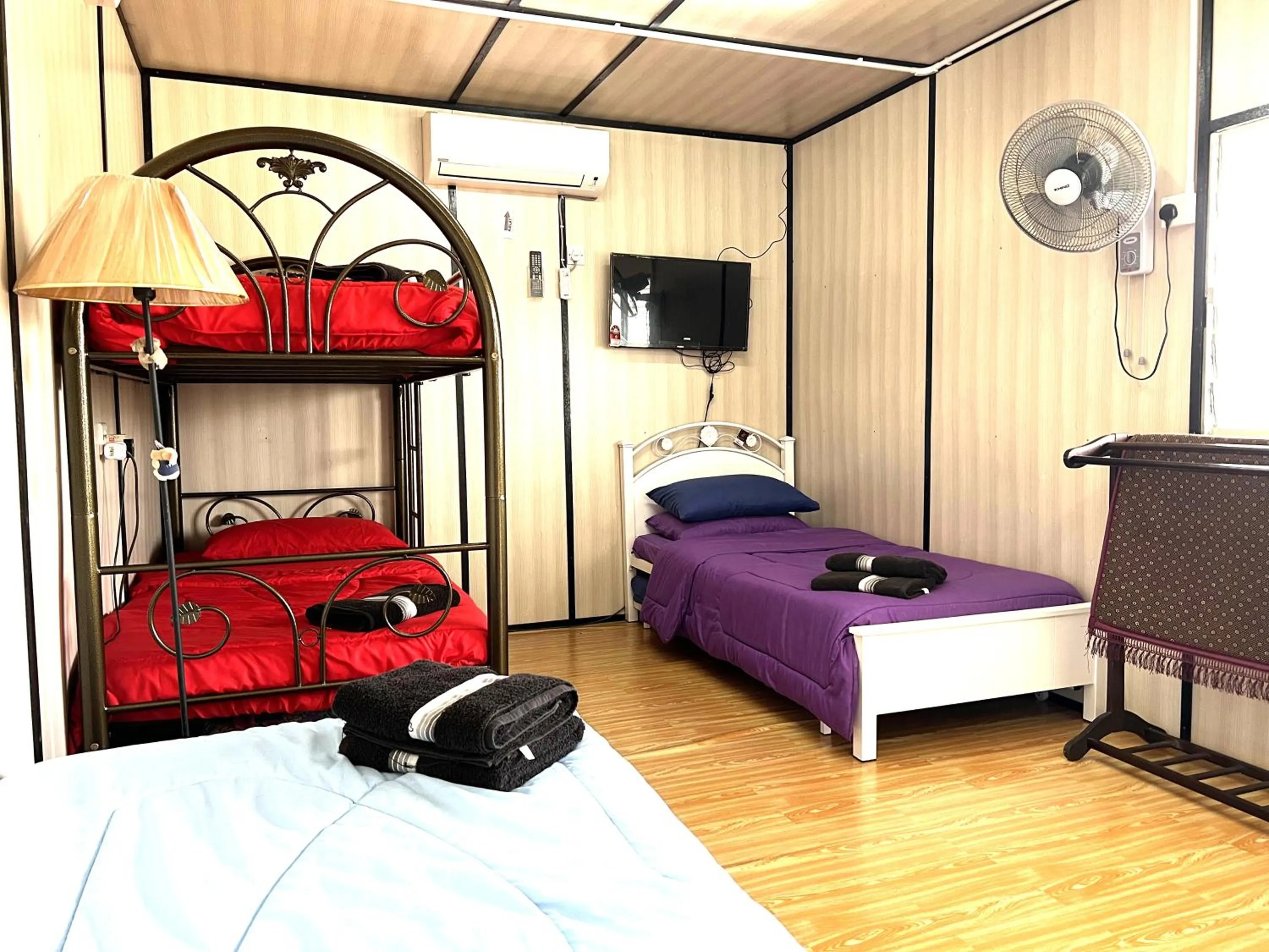 Bed in HOMESTAY Kampong KOTA AUR Resort with swimming pool, Kepala Batas, SEBERANG PERAI, PENANG -MOTAC registered Awarded ASEAN homestay standard Malaysia AWARD 2023-2028 Only 3 minutes from viral KG AGONG