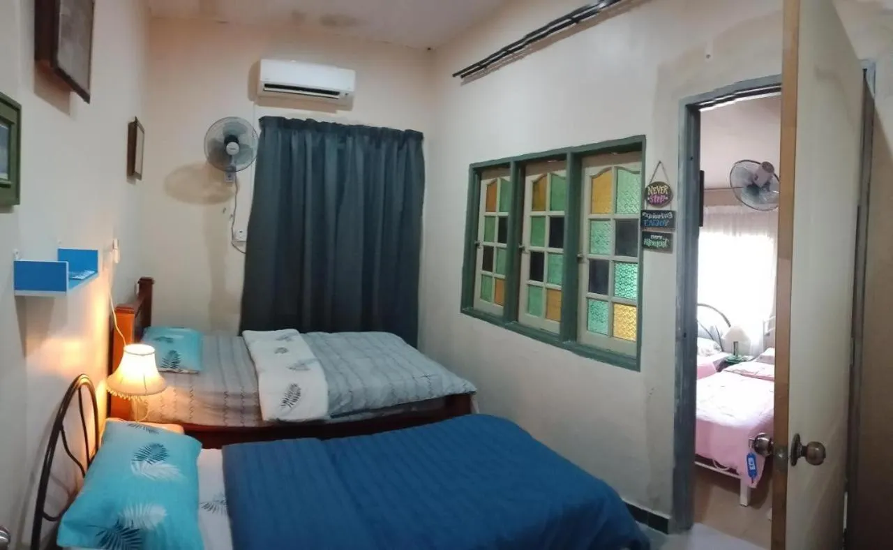 Bed in HOMESTAY Kampong KOTA AUR Resort with swimming pool, Kepala Batas, SEBERANG PERAI, PENANG -MOTAC registered Awarded ASEAN homestay standard Malaysia AWARD 2023-2028 Only 3 minutes from viral KG AGONG