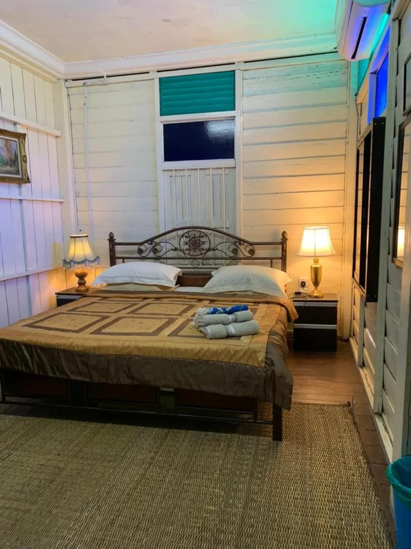 Bed in HOMESTAY Kampong KOTA AUR Resort with swimming pool, Kepala Batas, SEBERANG PERAI, PENANG -MOTAC registered Awarded ASEAN homestay standard Malaysia AWARD 2023-2028 Only 3 minutes from viral KG AGONG
