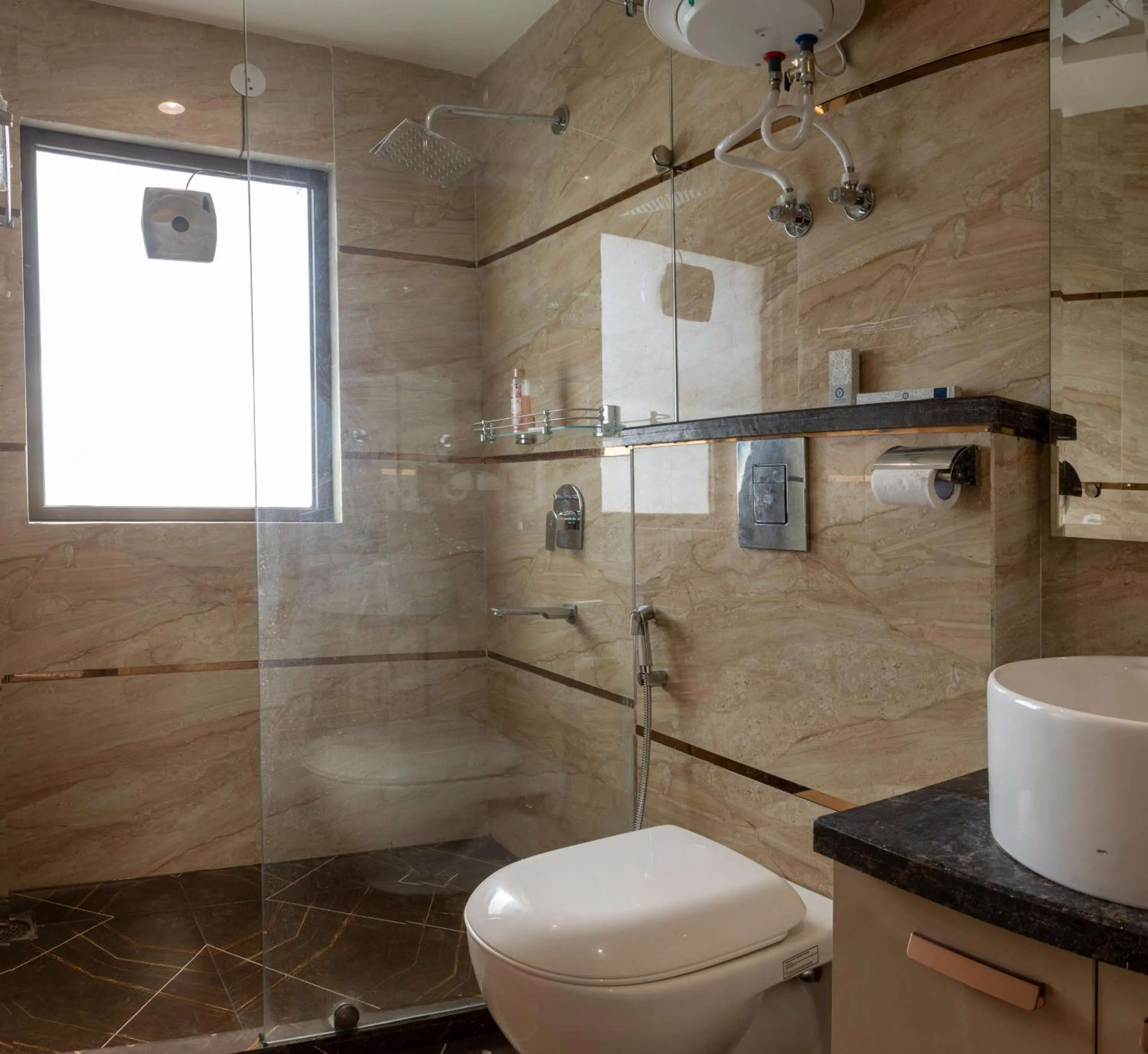 Shower in Perch Service Apartment DLF Cyber City