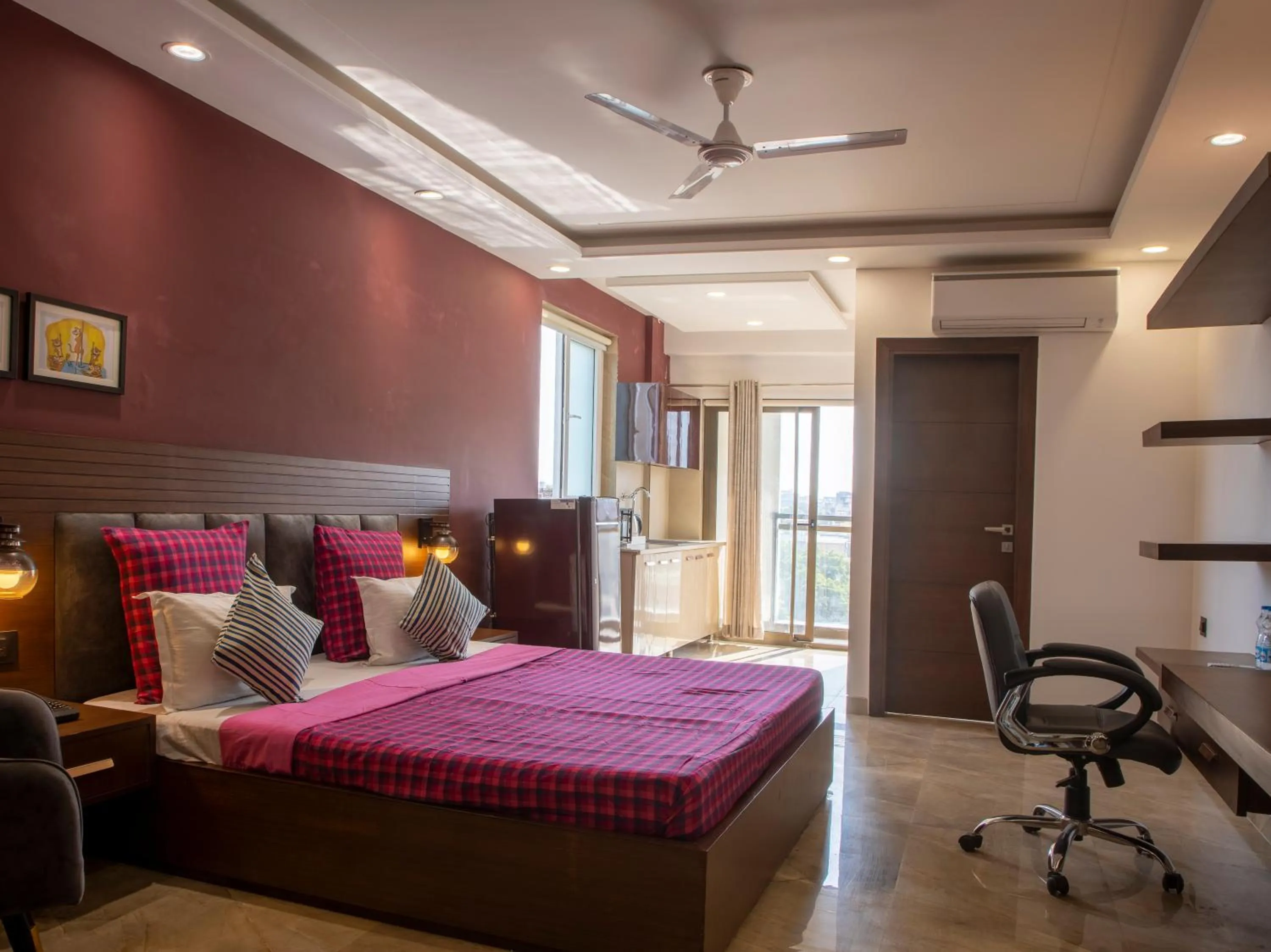 Bed in Perch Service Apartment DLF Cyber City