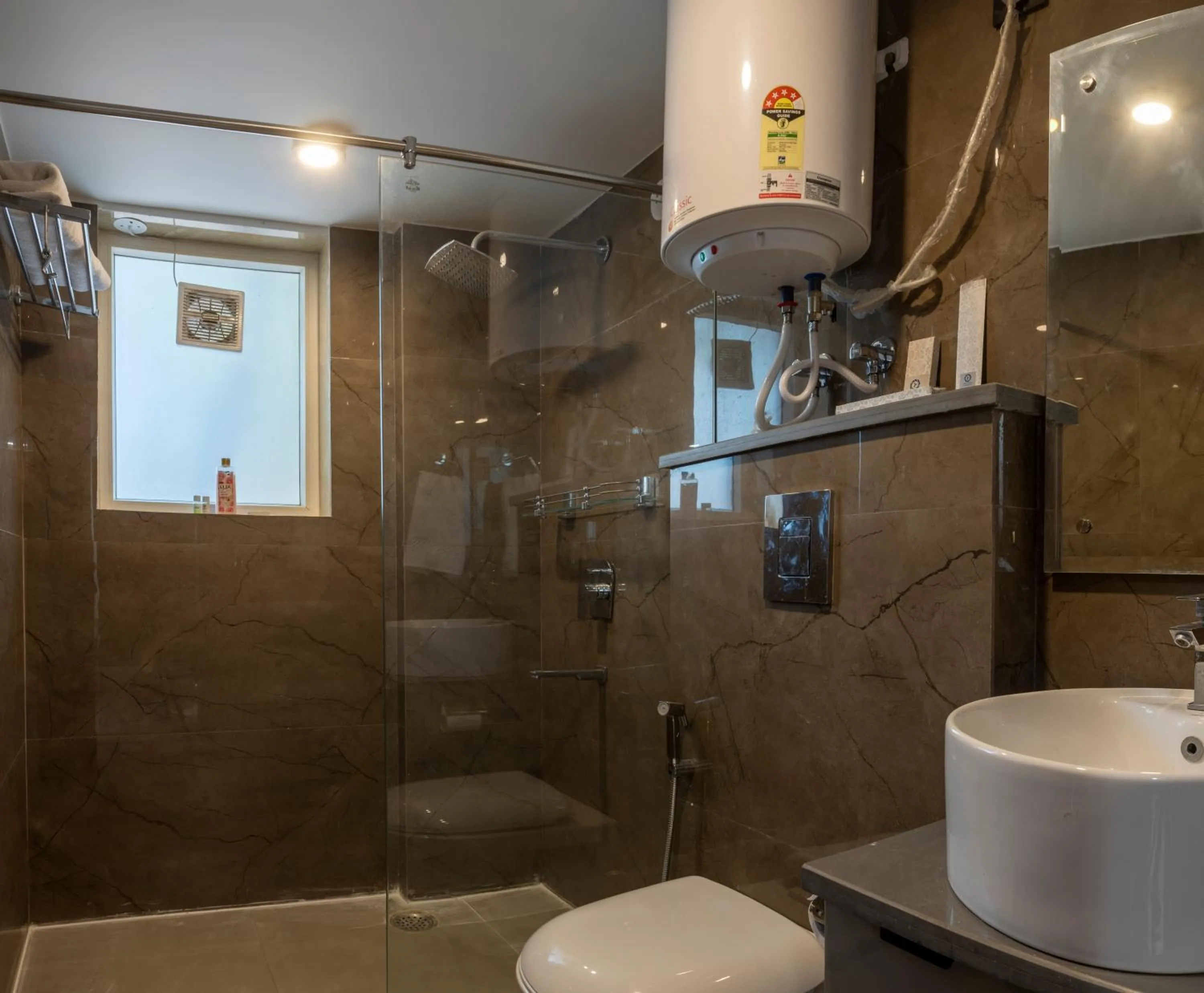 Shower in Perch Service Apartment DLF Cyber City