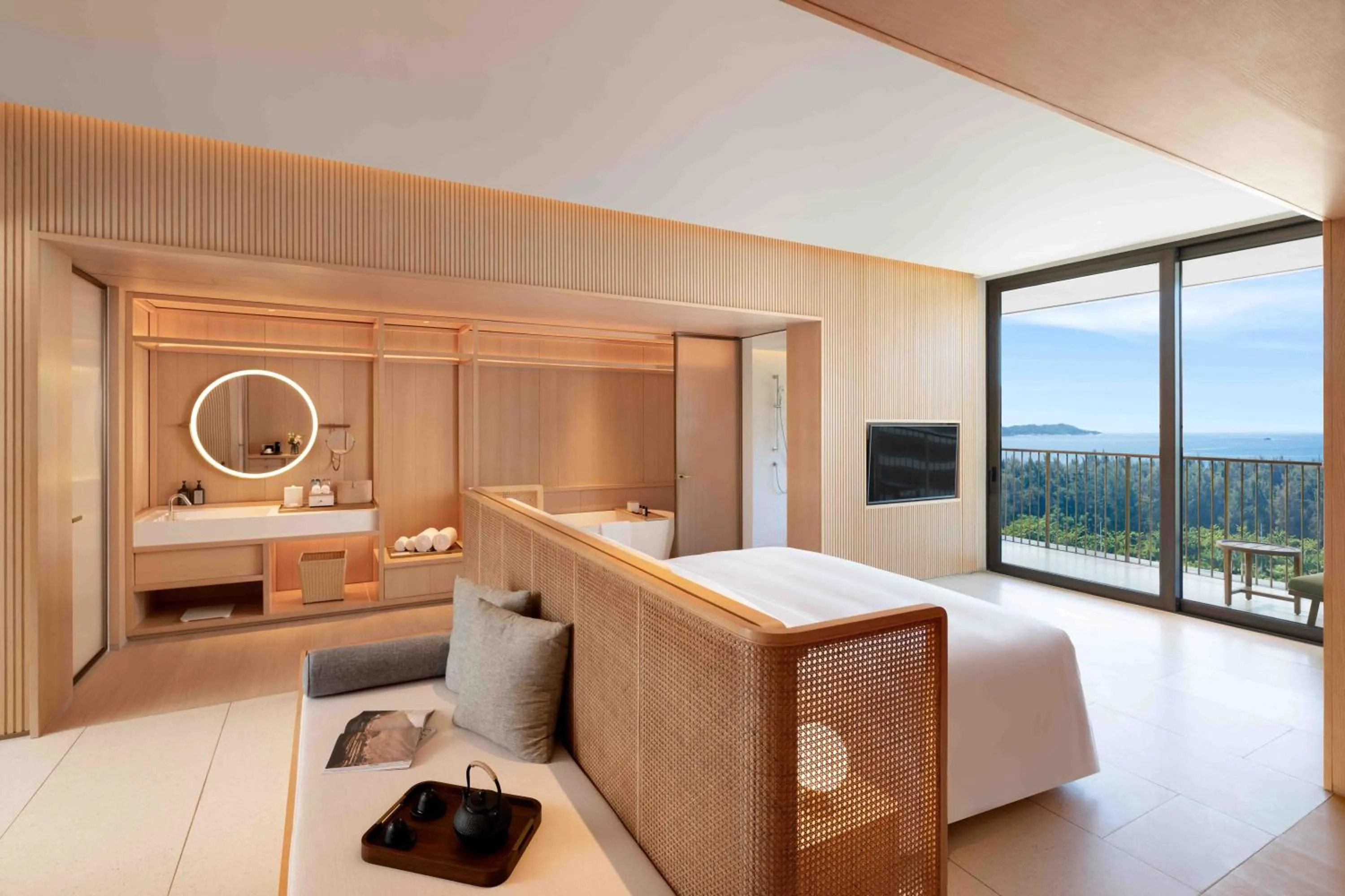 Bedroom, Bed in The Taikang Sanya, a Tribute Portfolio Resort