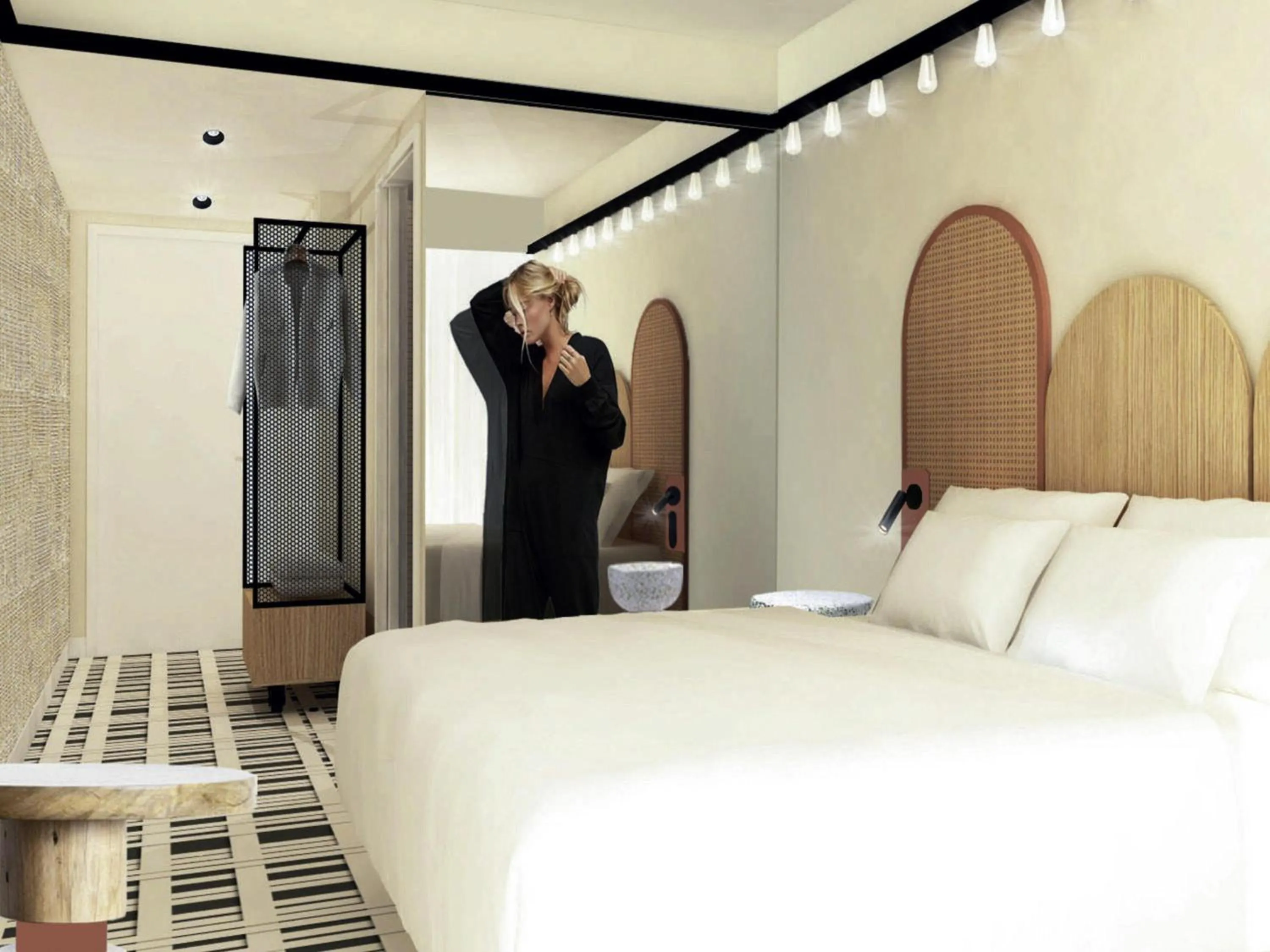 Bedroom, Bed in ibis Styles Montauban