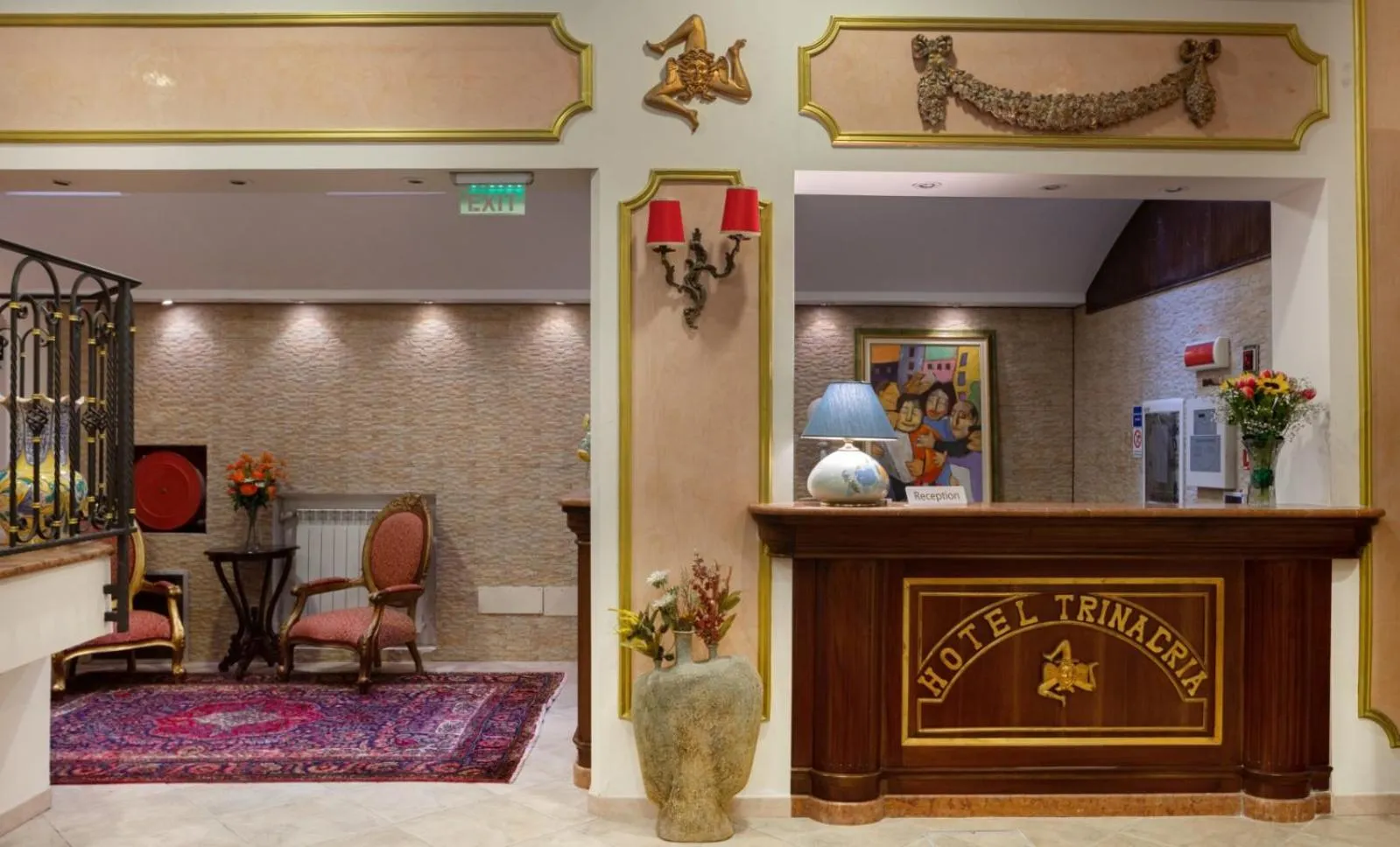 Lobby or reception in Hotel Trinacria