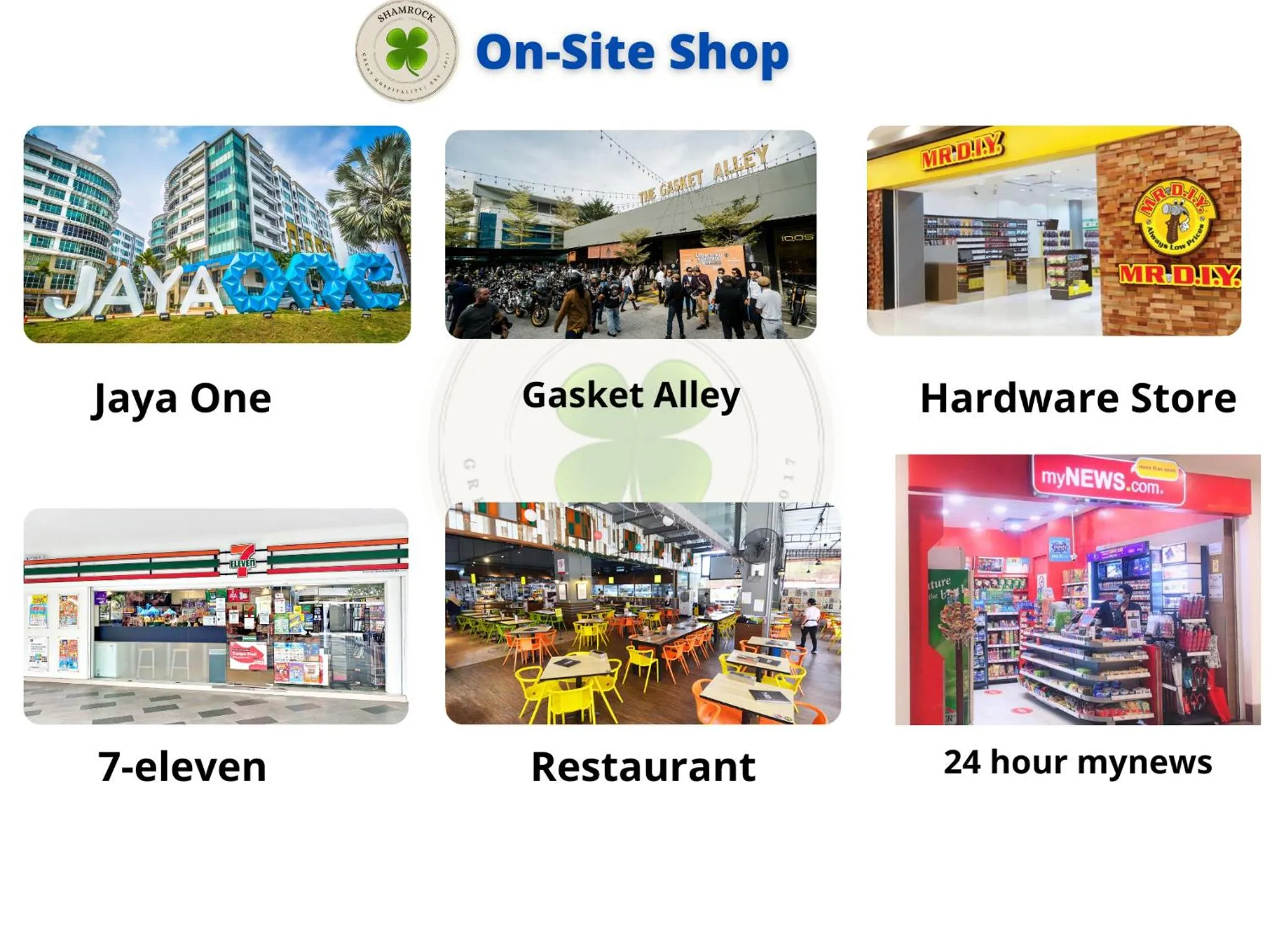 On-site shops in Pacific Tower Petaling Jaya By Shamrock
