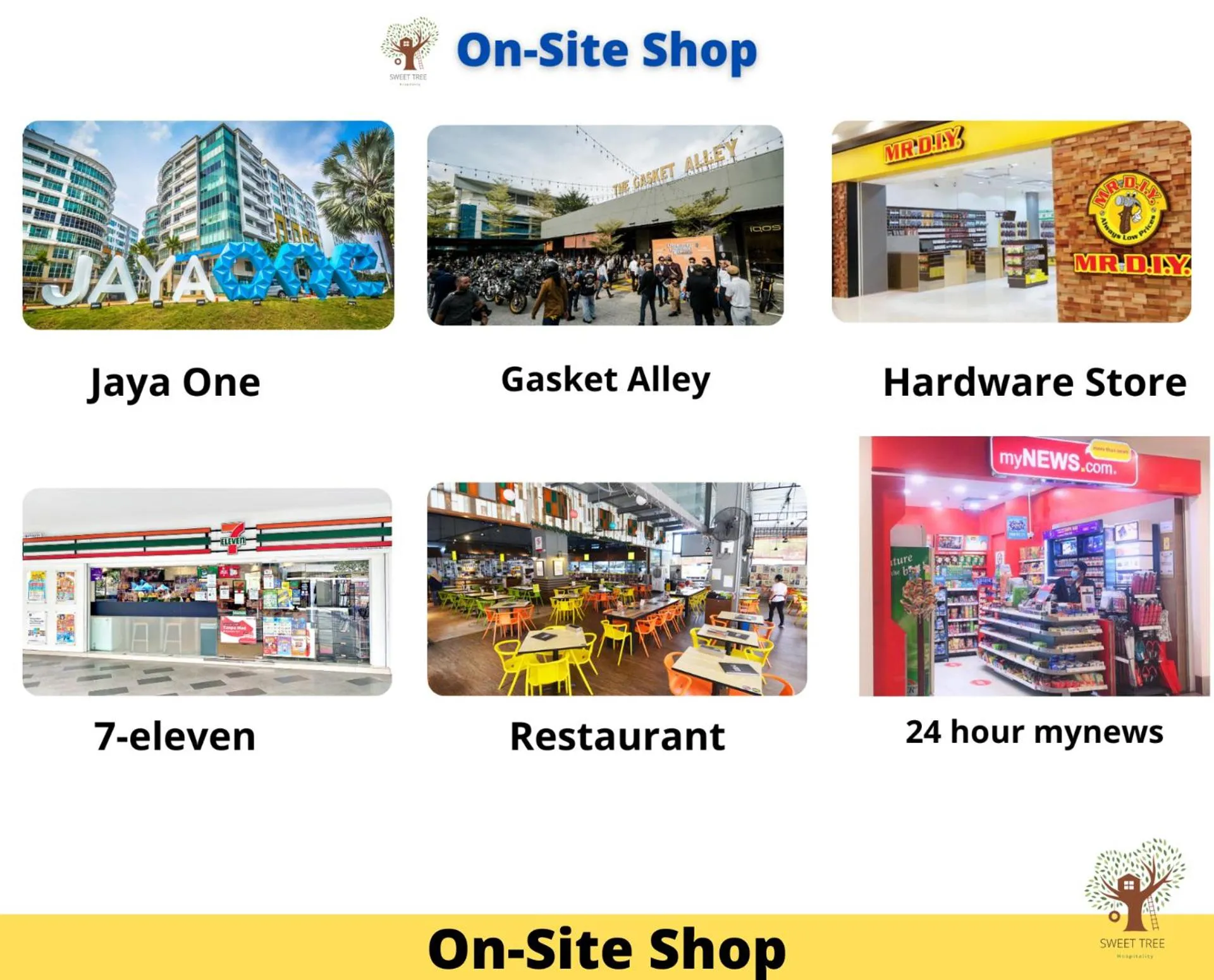 On-site shops in Sweet Tree Homestay Petaling Jaya