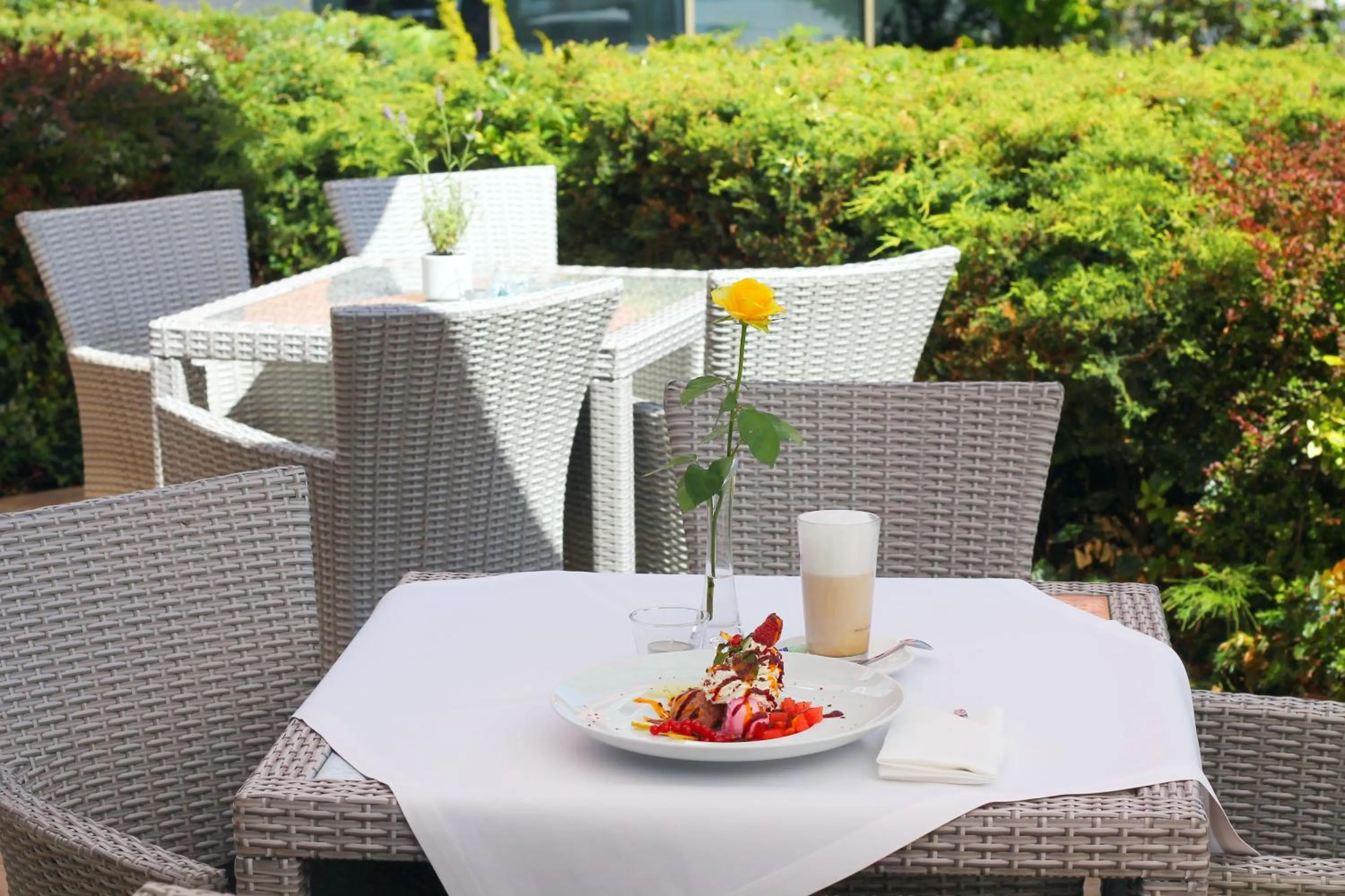 Patio in Business Hotel Vega Wrocław