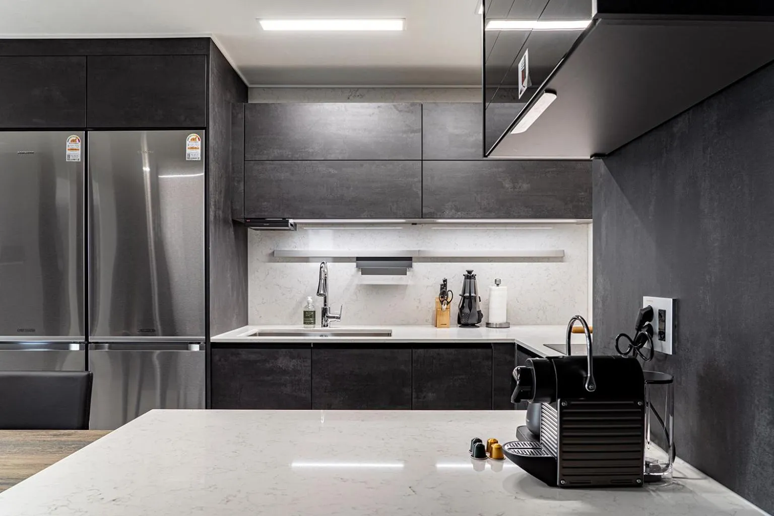 Kitchen or kitchenette in Le Collective Busan Gijang