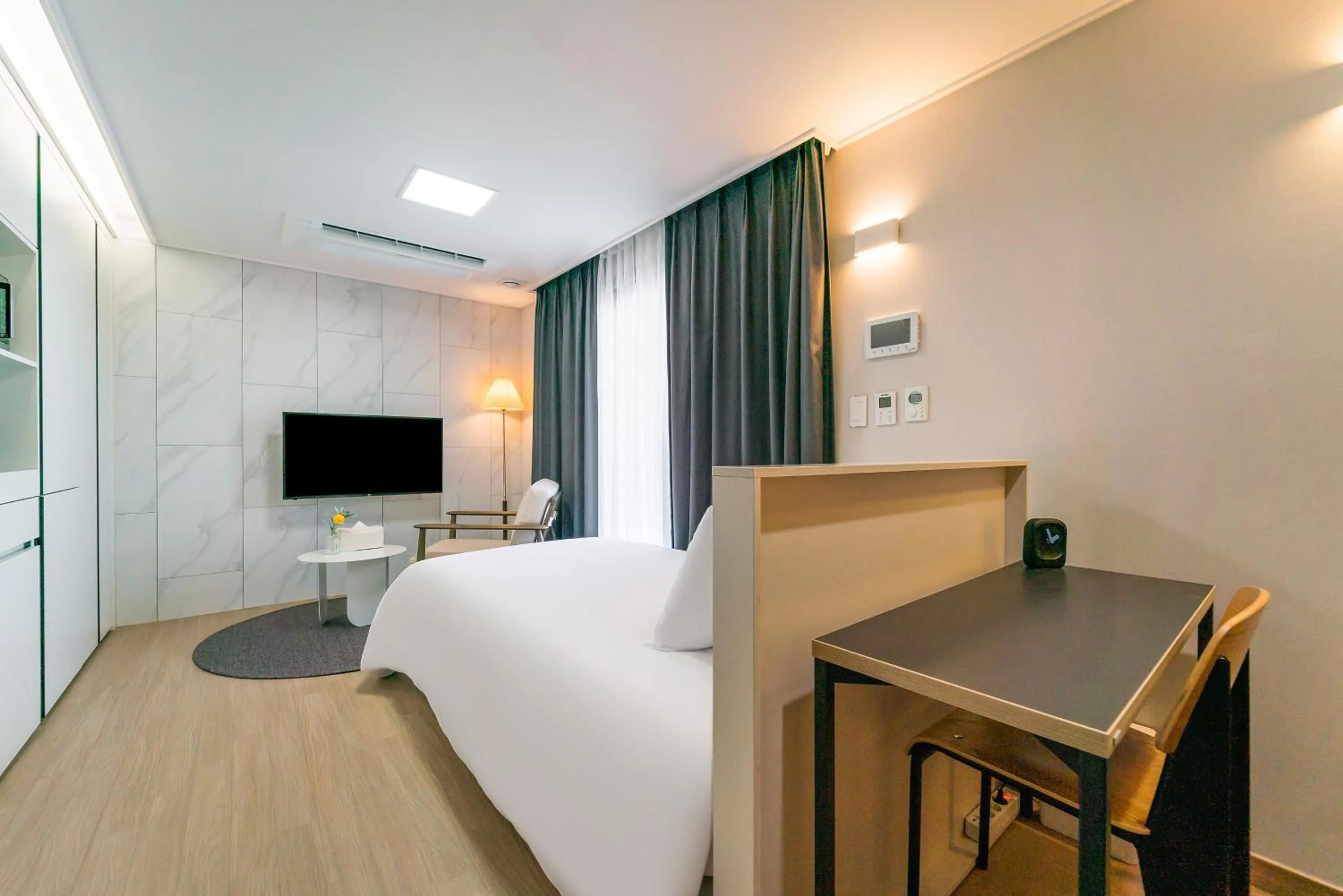 Bed in Urbanstay Jeju Airport