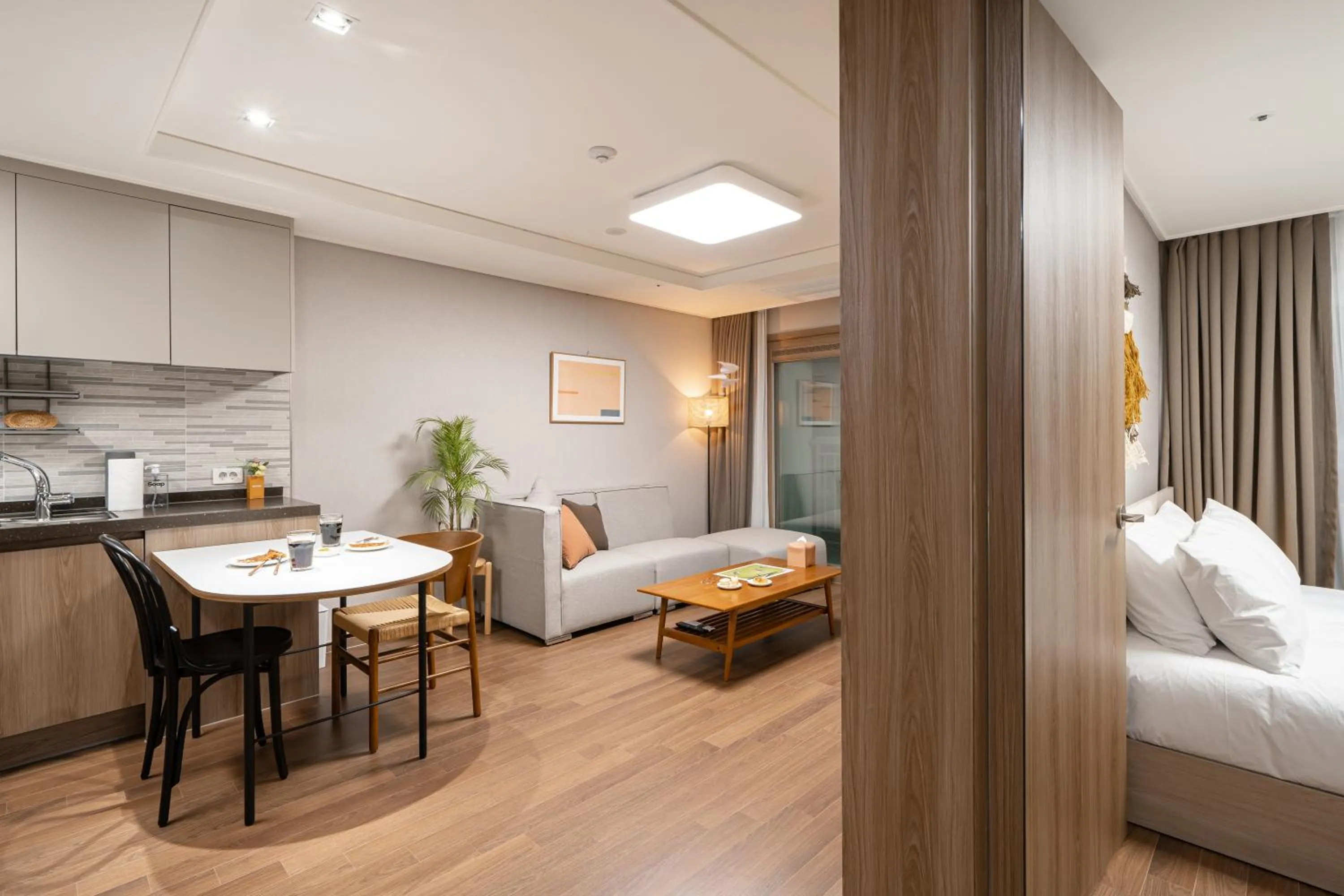 Living room, Bed in Urbanstay Sokcho beach C