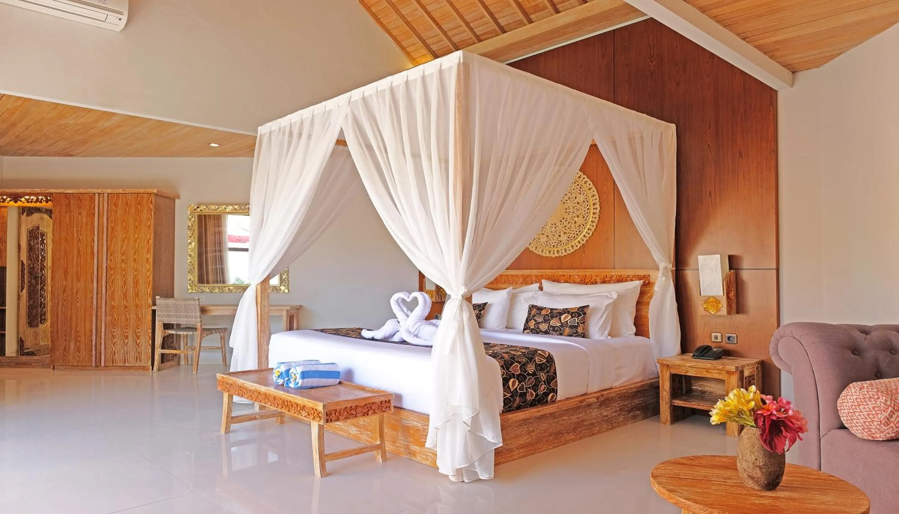Bed in Vivara Bali Private Pool Villas & Spa Retreat