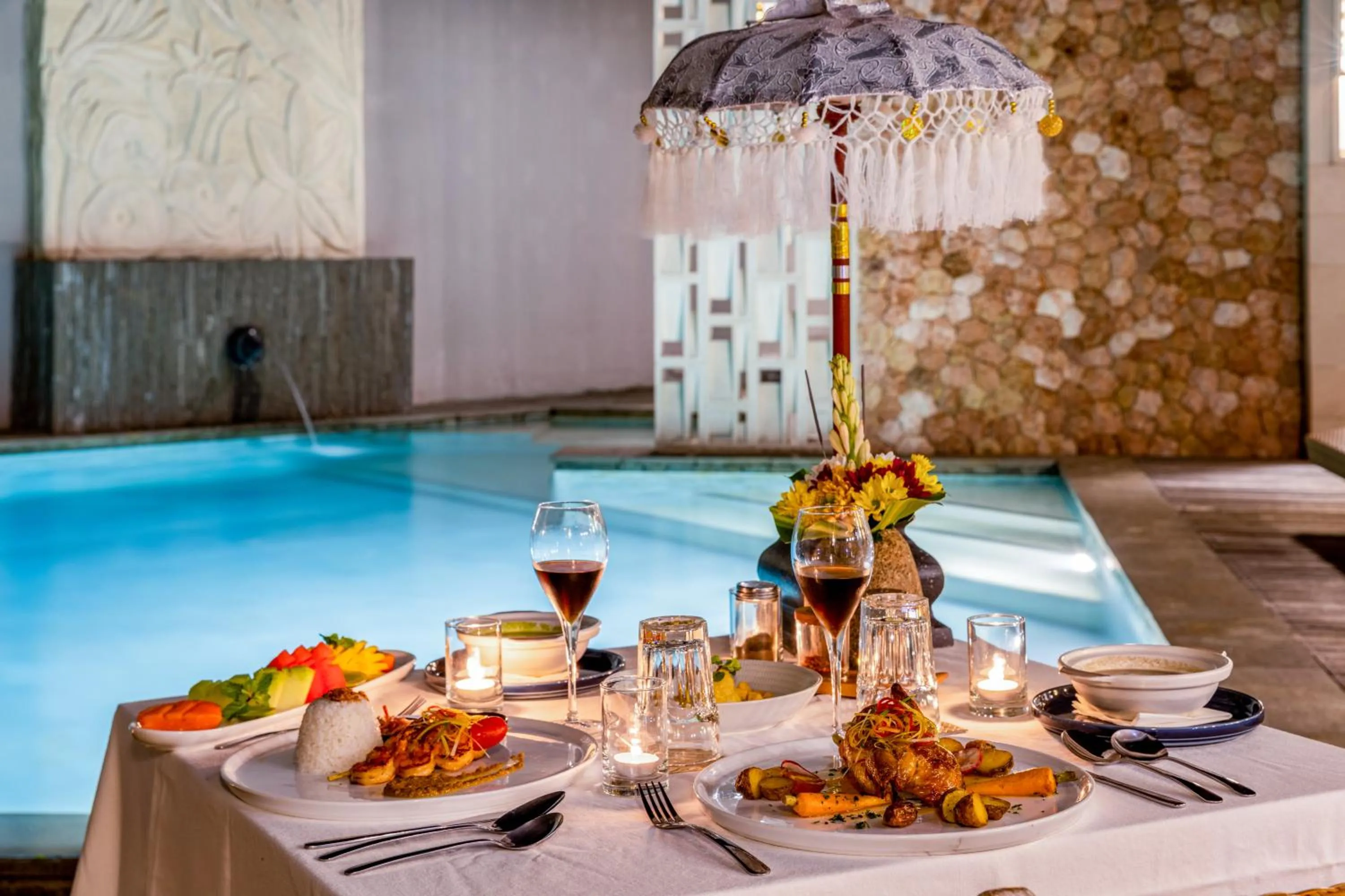 Dinner in Vivara Bali Private Pool Villas & Spa Retreat