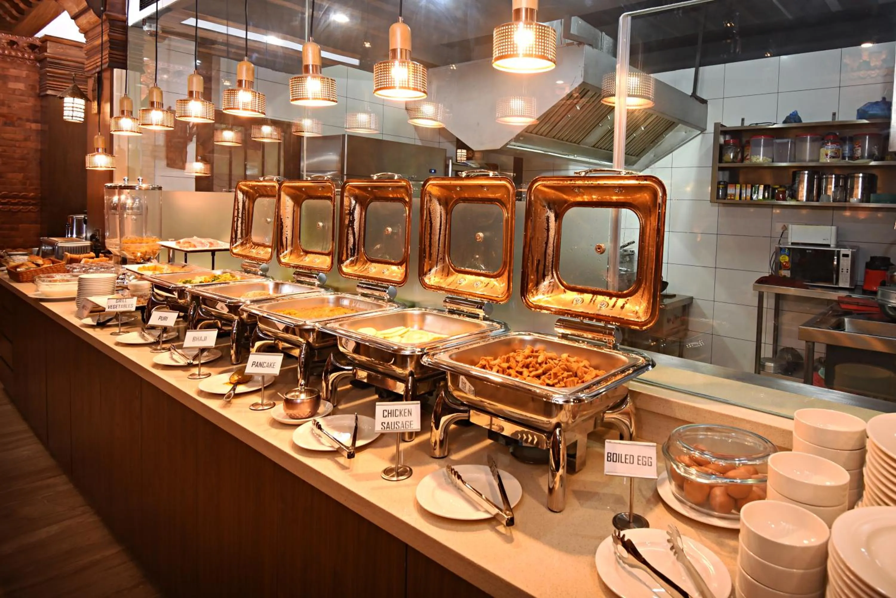 Buffet breakfast in Everest Boutique Hotel