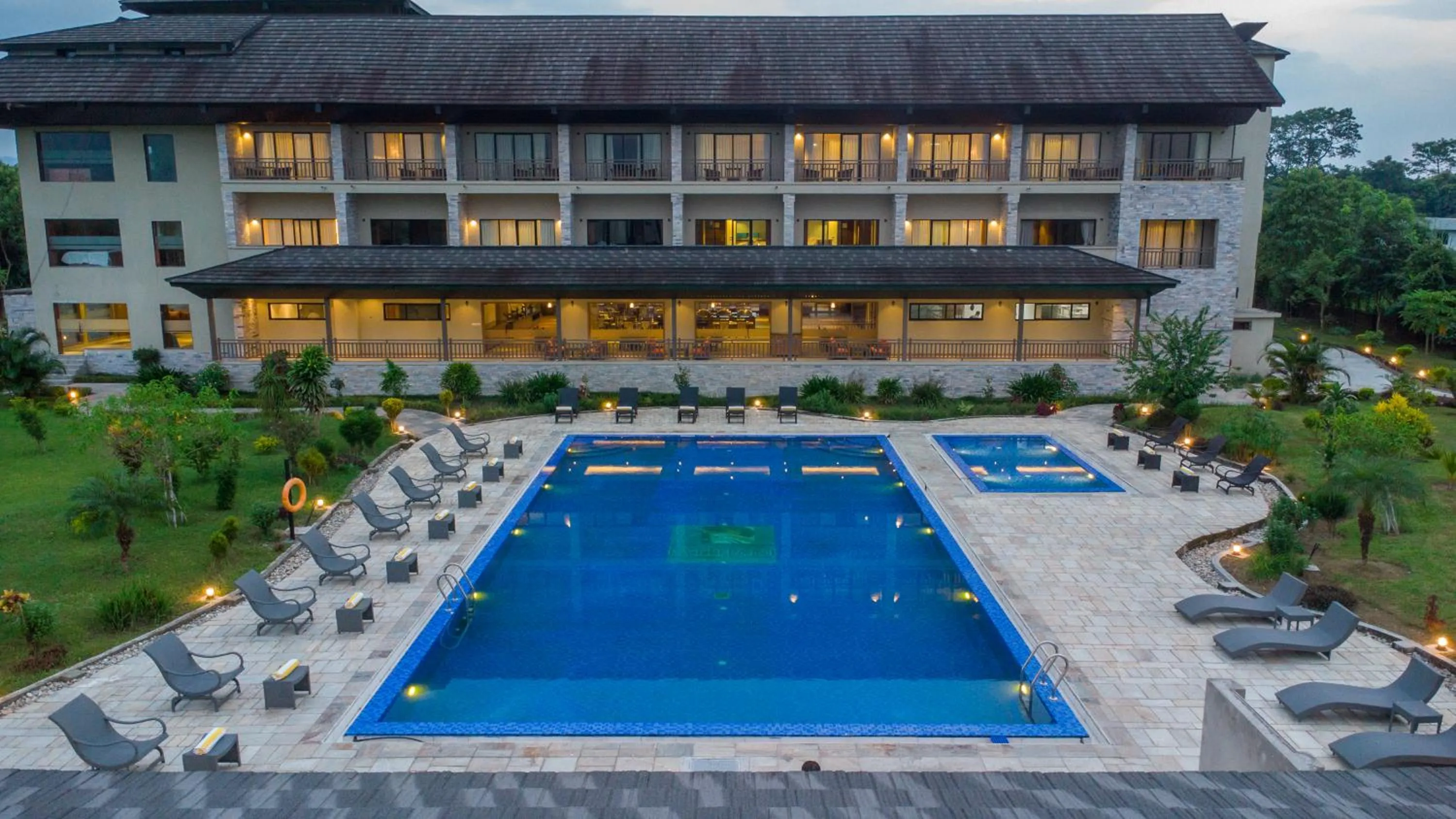 Pool view in Soaltee Westend Resort Chitwan
