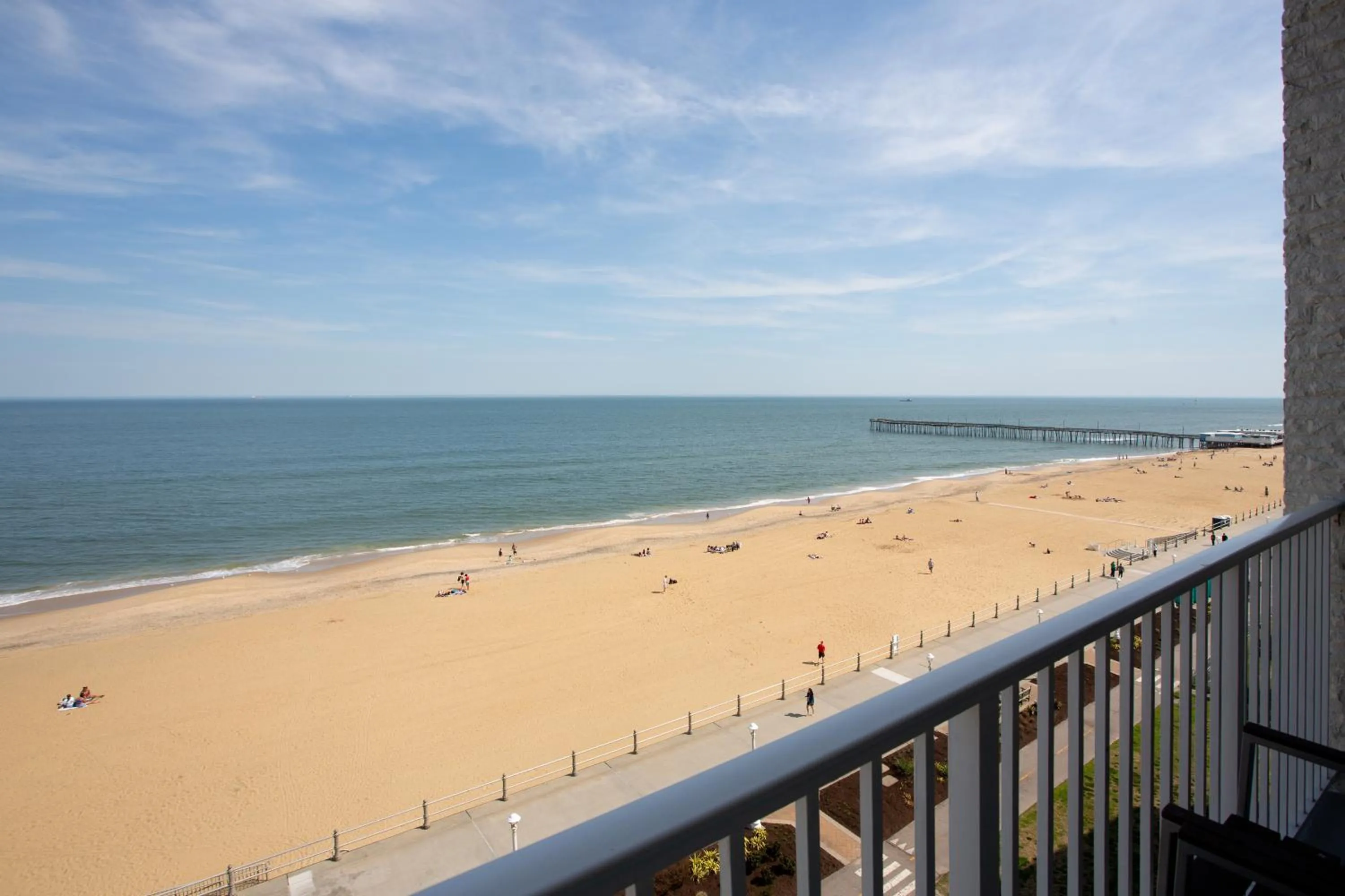 Balcony/Terrace, Beach in Super 8 by Wyndham Virginia Beach Oceanfront