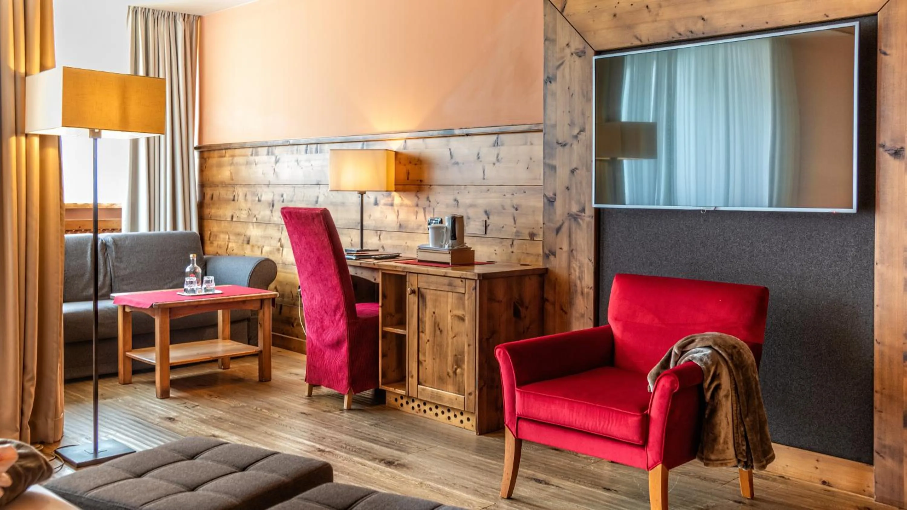 Bed in Romantik Hotel Santer