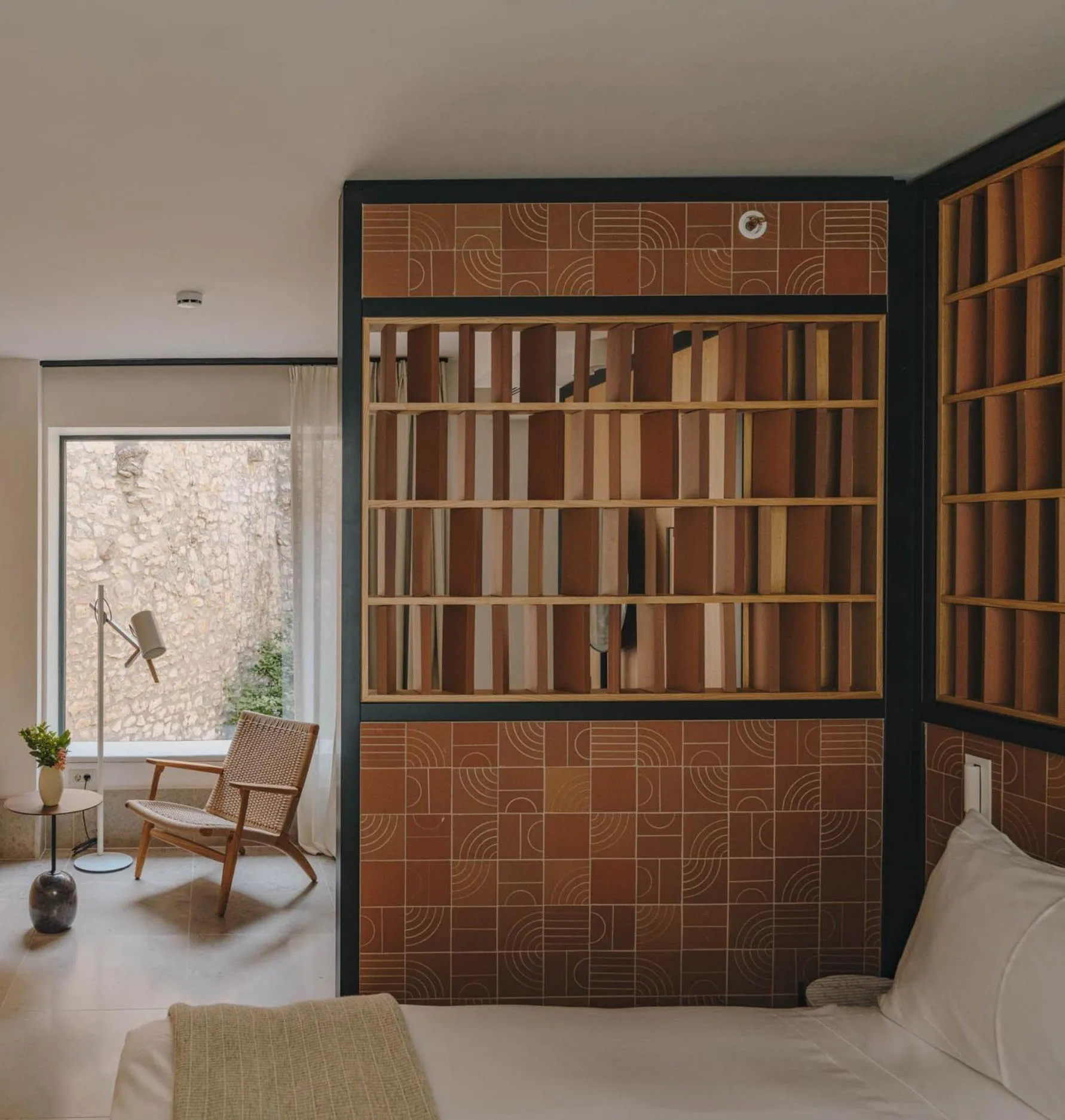 Bed in Hotel Palau Fugit