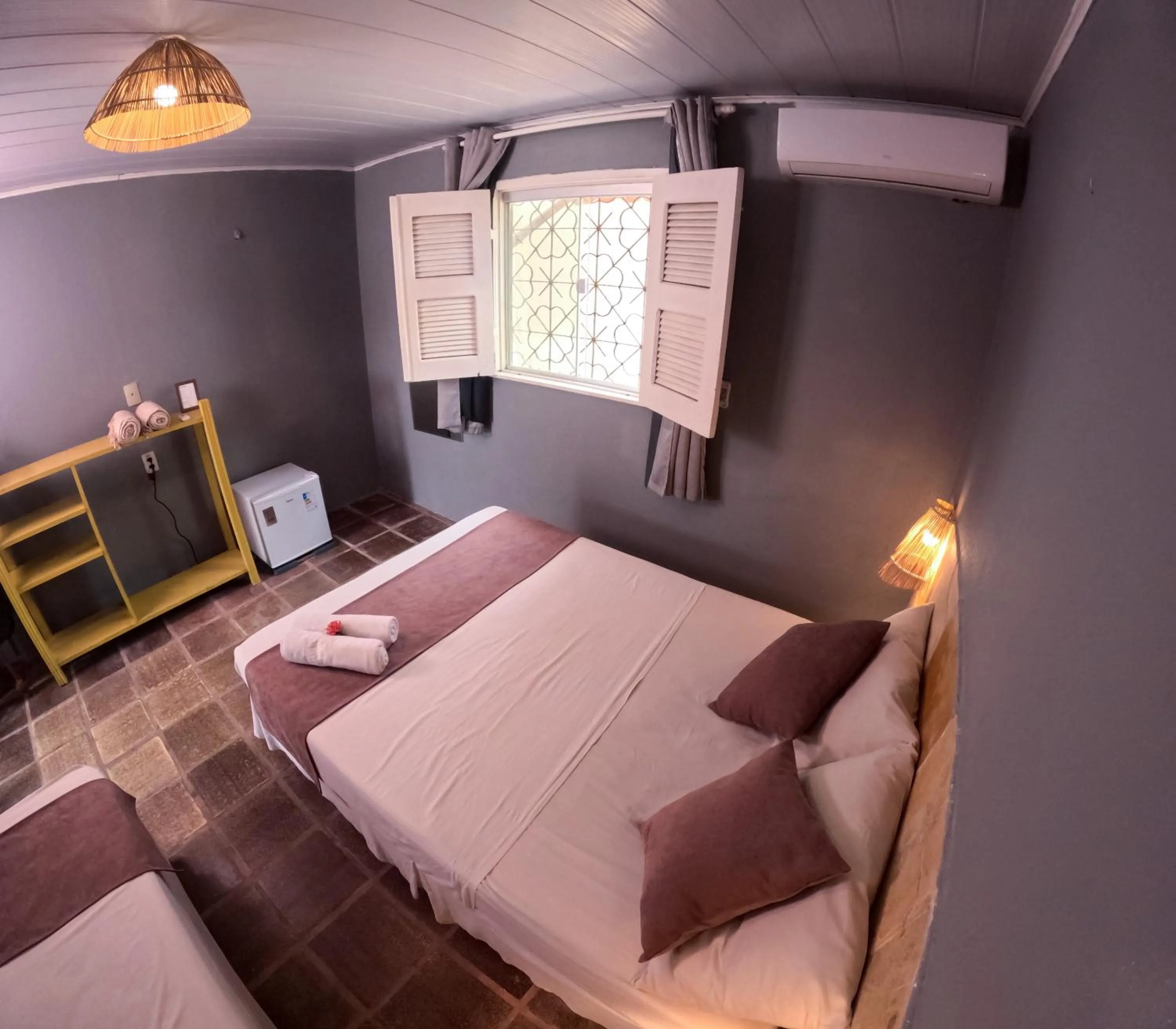 Bed in Pousada Hippopotamus Jeri