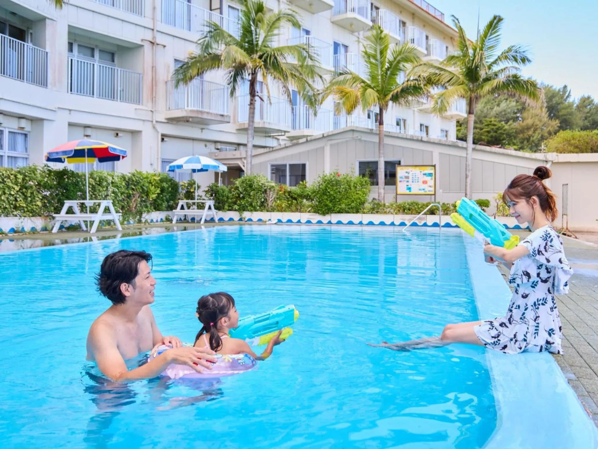 Pool view in Miyuki Hamabaru Resort