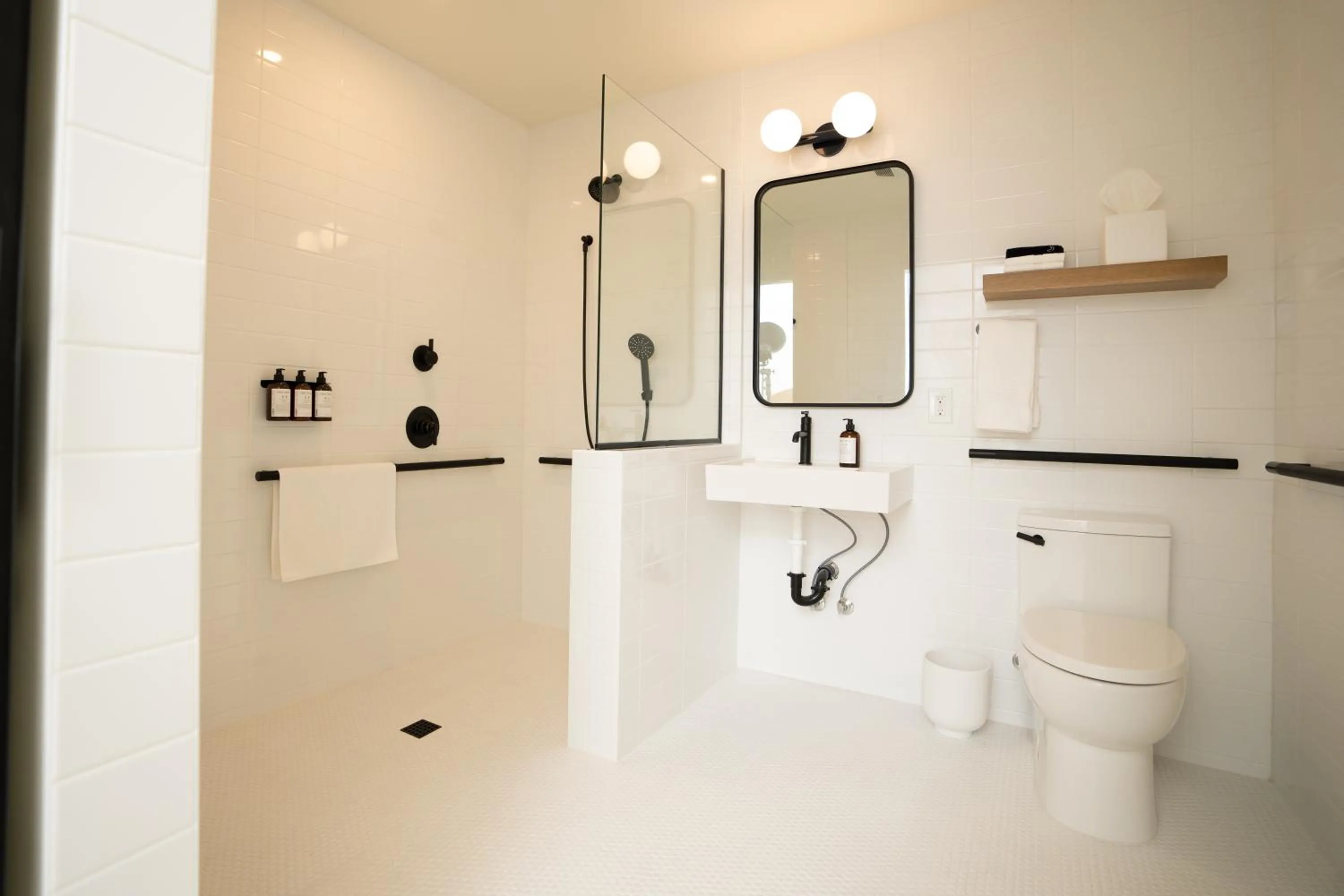 Shower in The Pacific Motel