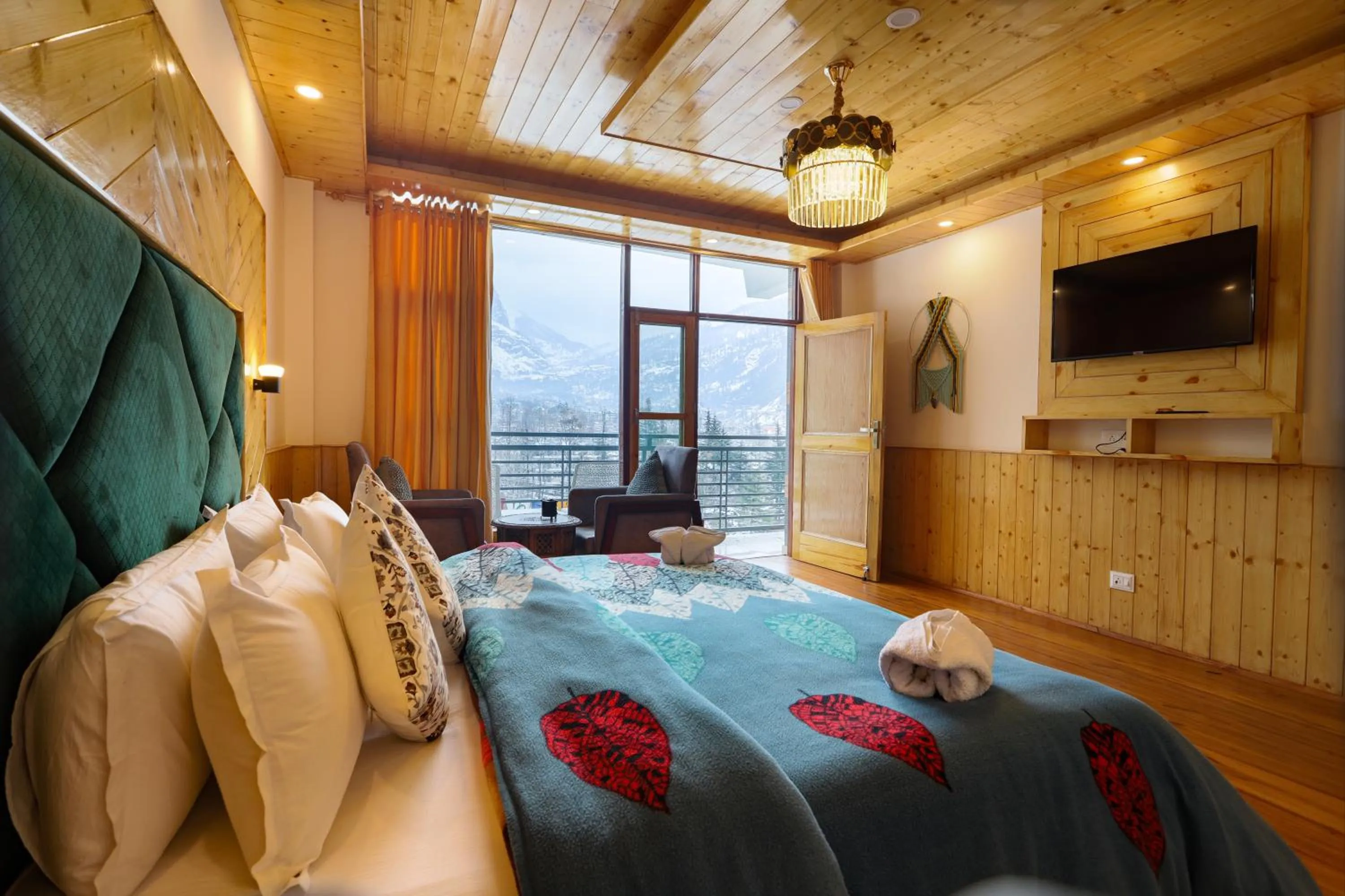 View (from property/room), Bed in The 14 Gables, A Boutique Stay, Manali - Pet Friendly Hotel - Crown Palace