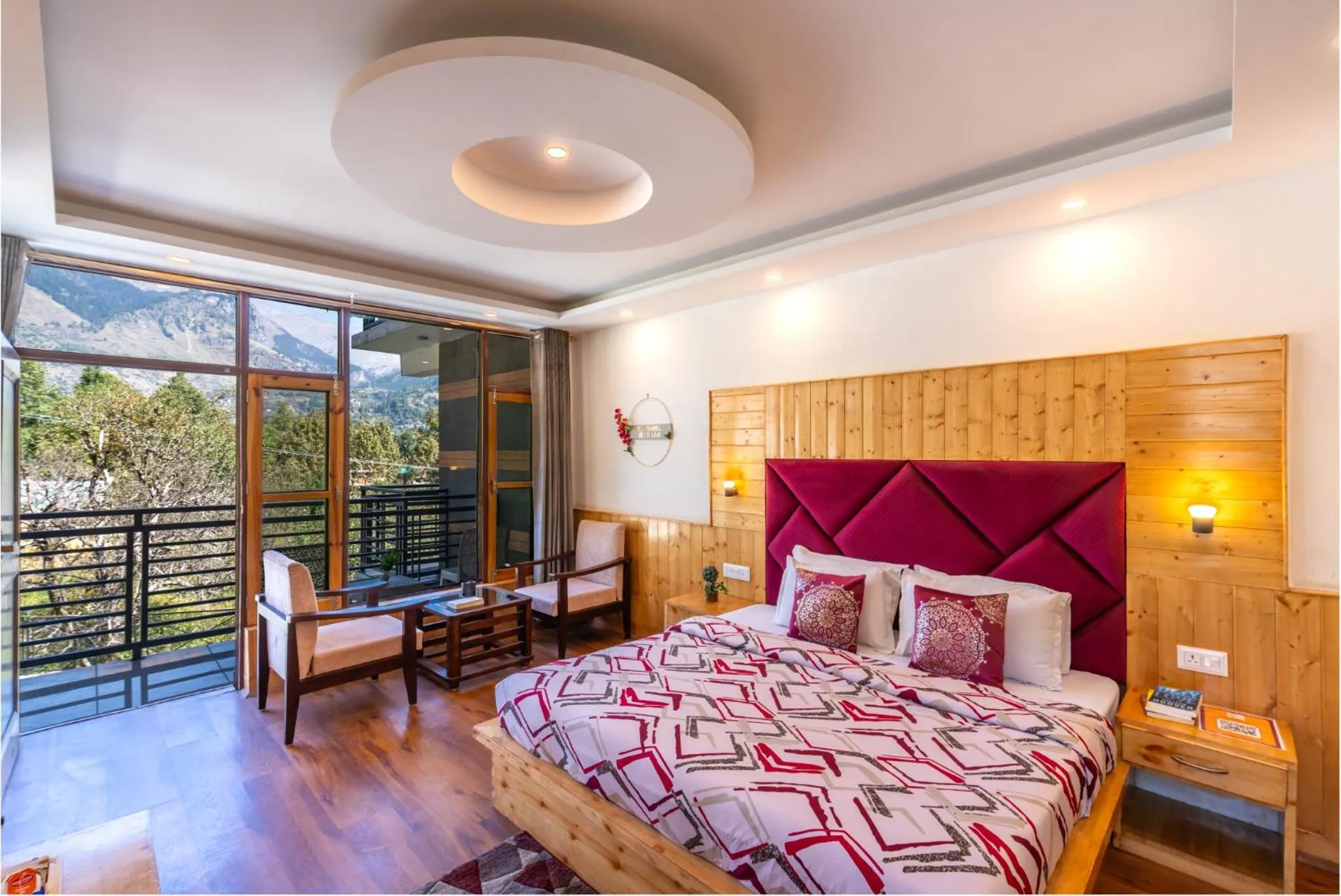 View (from property/room), Bed in The 14 Gables, A Boutique Stay, Manali - Pet Friendly Hotel - Crown Palace