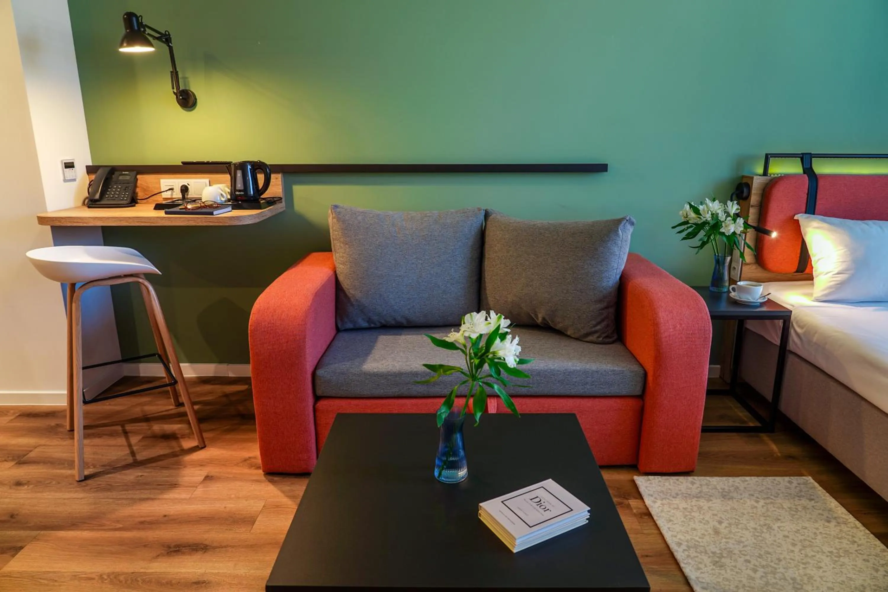 Seating area, Bed in Hotel Convictus Cracovia for business & travellers