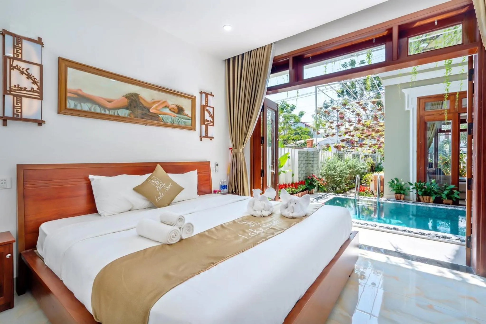 Bedroom, Bed in Villa Lake Shore Hoi An