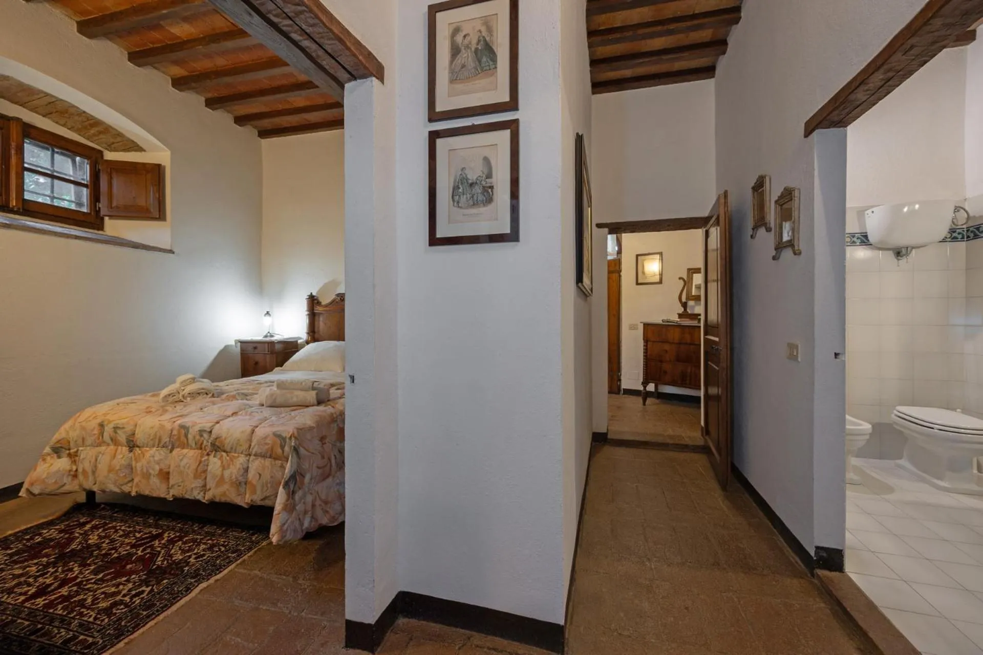 Bathroom, Bed in Residence Il Casale