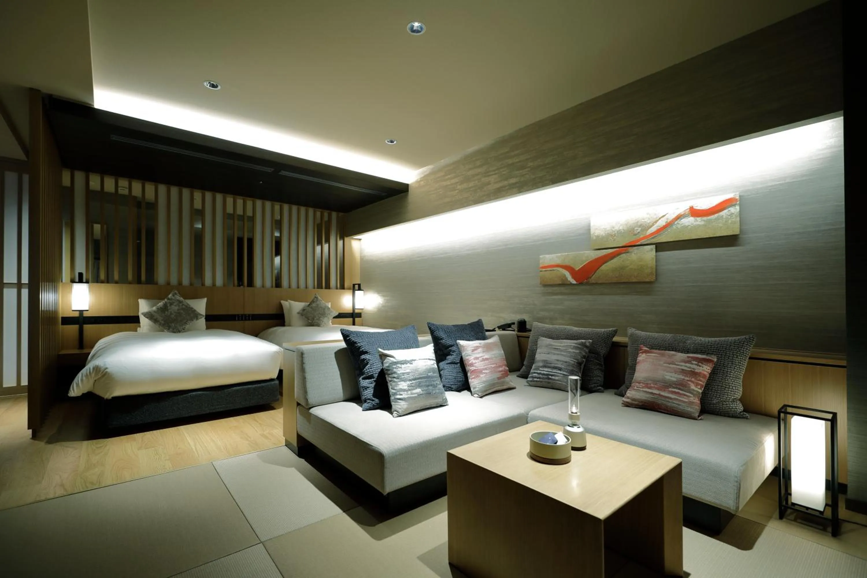 Photo of the whole room, Bed in Hakone Gora KARAKU