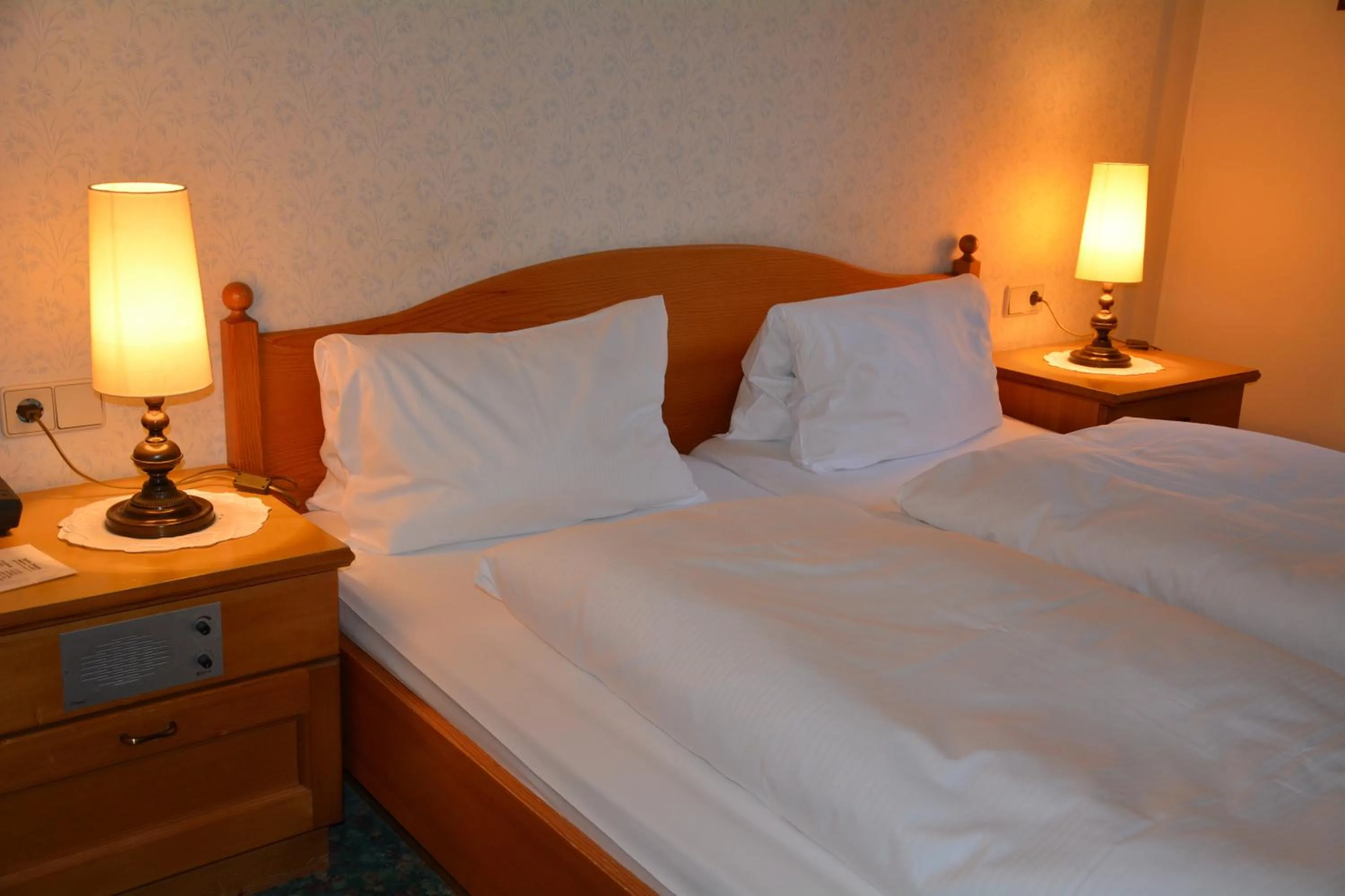 Decorative detail, Bed in Hotel-Restaurant Fischer