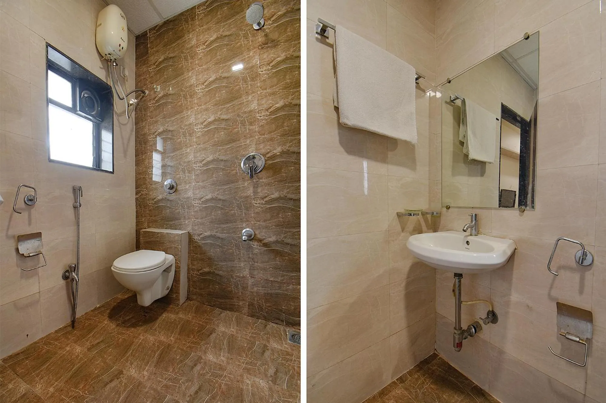 Bathroom in FabHotel Royce Studio Apartments - Nr Pune International Airport