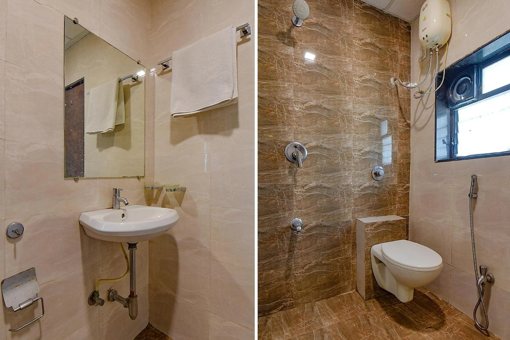 Bathroom in FabHotel Royce Studio Apartments - Nr Pune International Airport