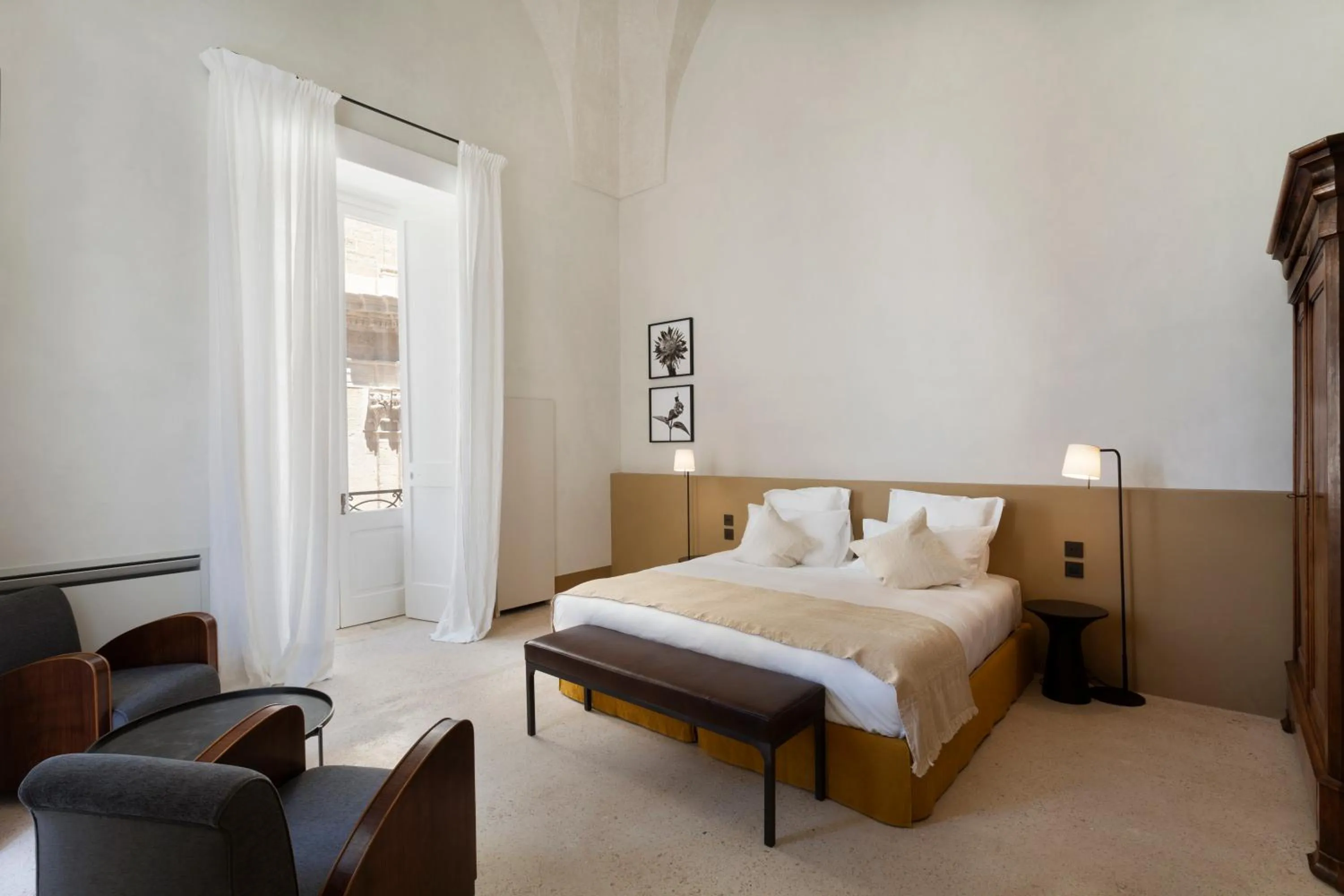 Bed in Palazzo Tafuri Boutique Hotel