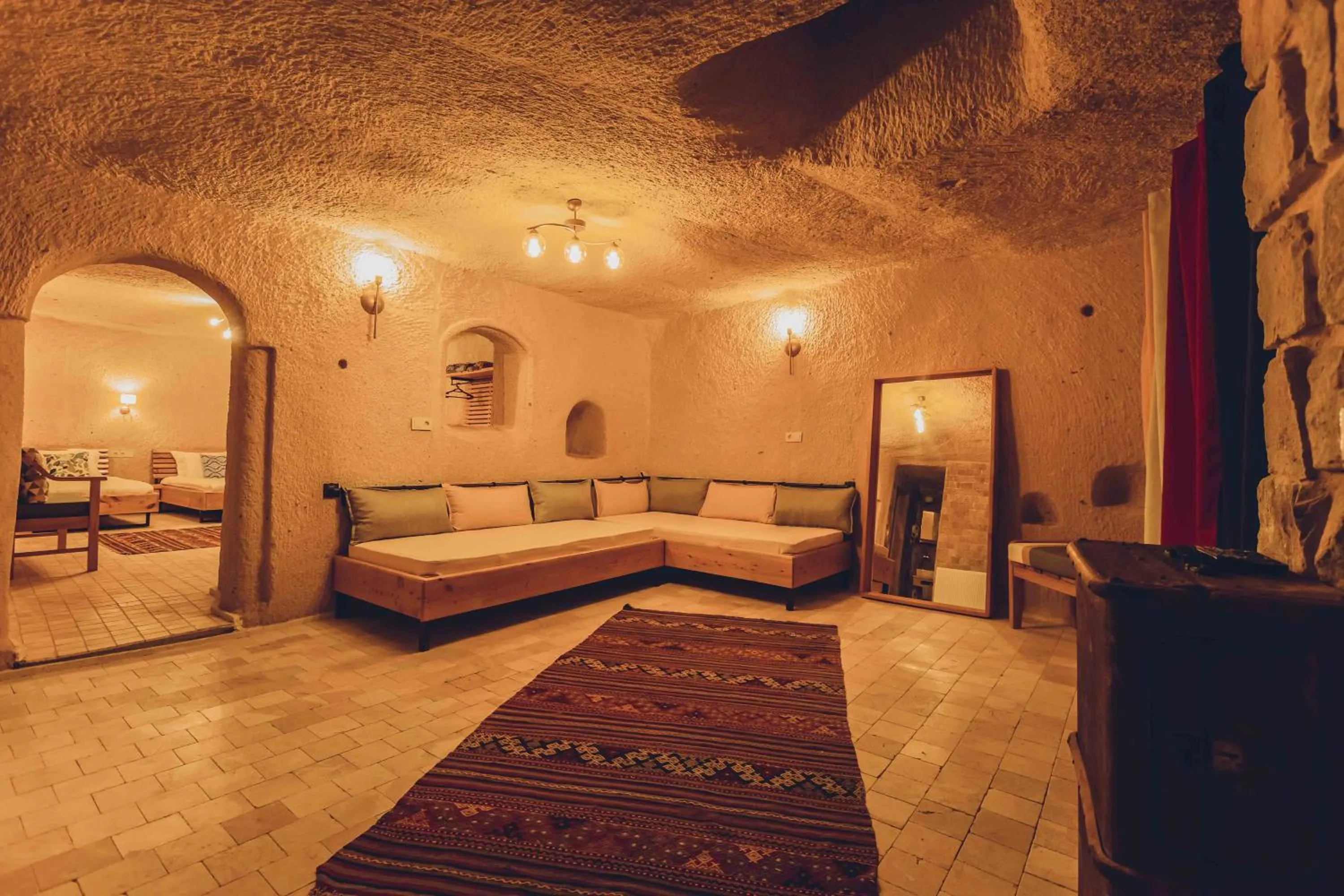 Bed in Pinhan Cave Suites