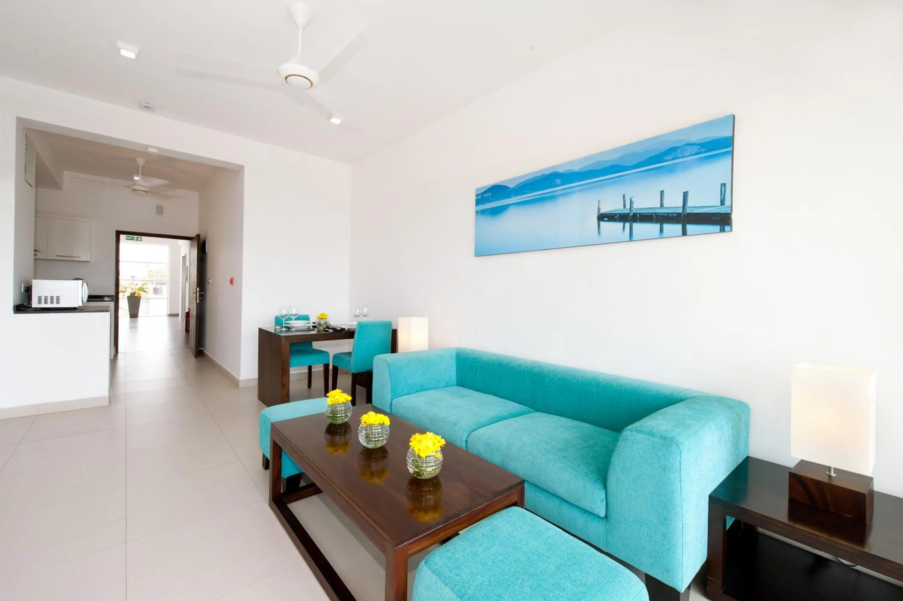 Living room in The Beach Apartments