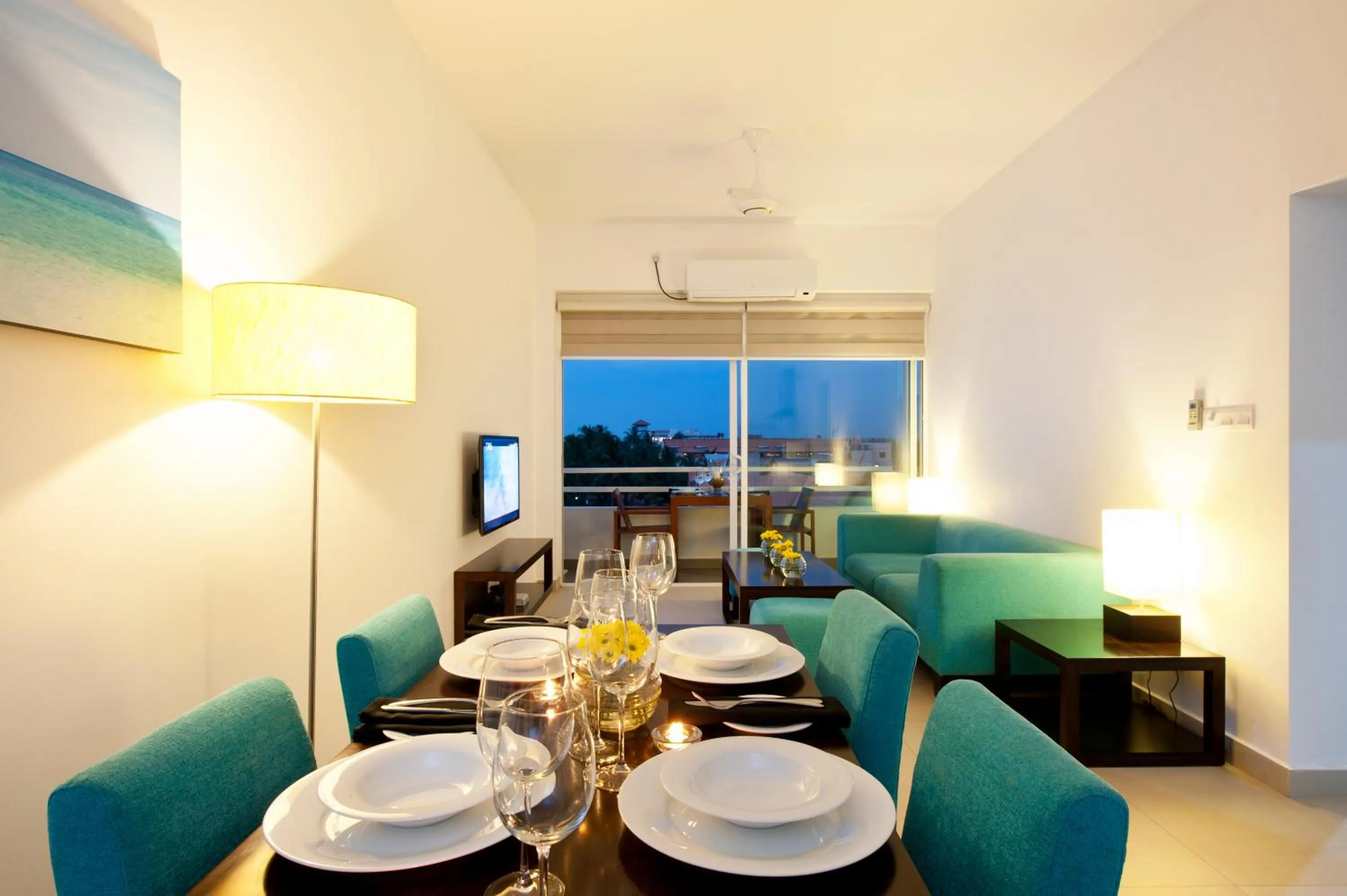 Dining area in The Beach Apartments