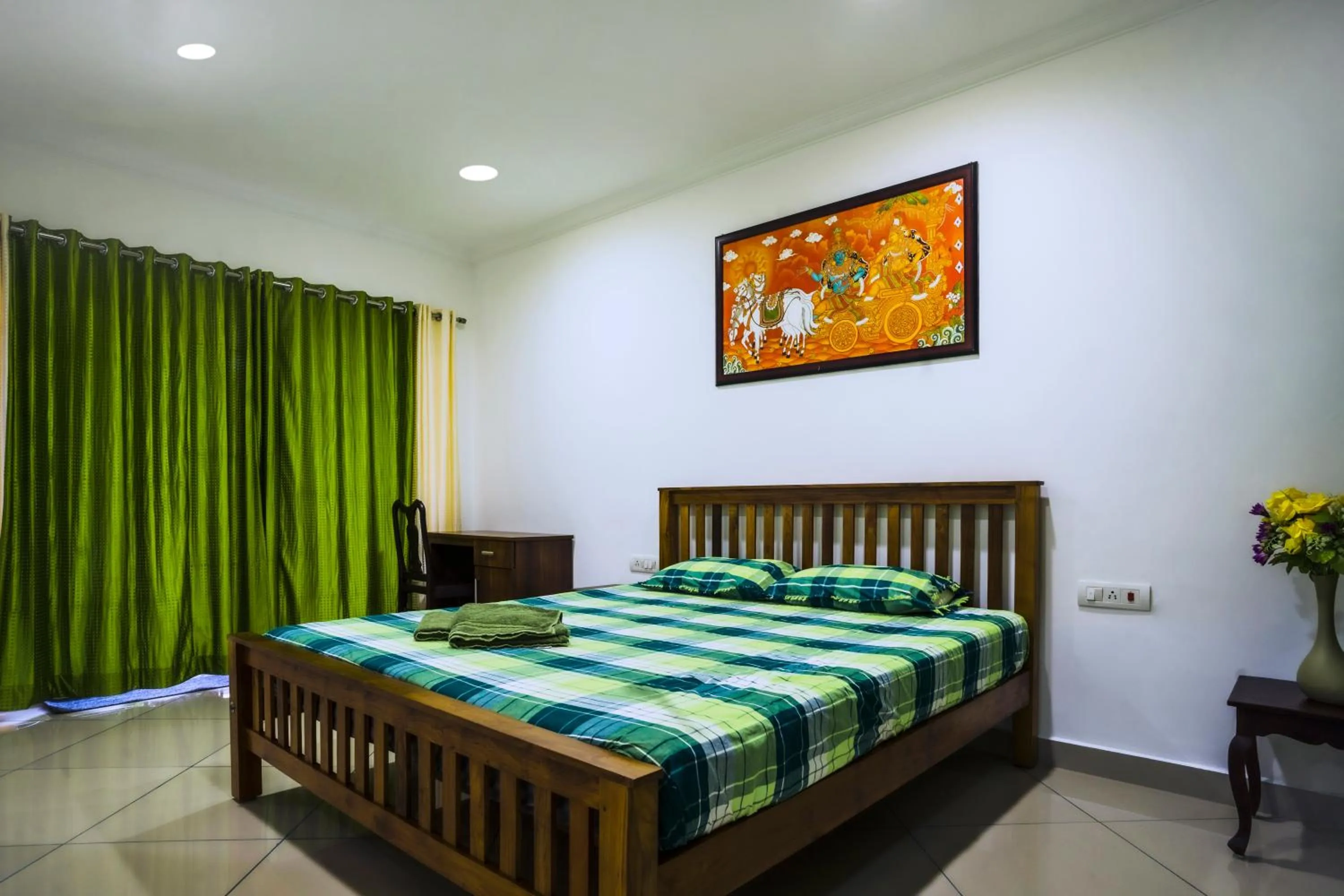 Bedroom, Bed in Vasudevam Premium Suites