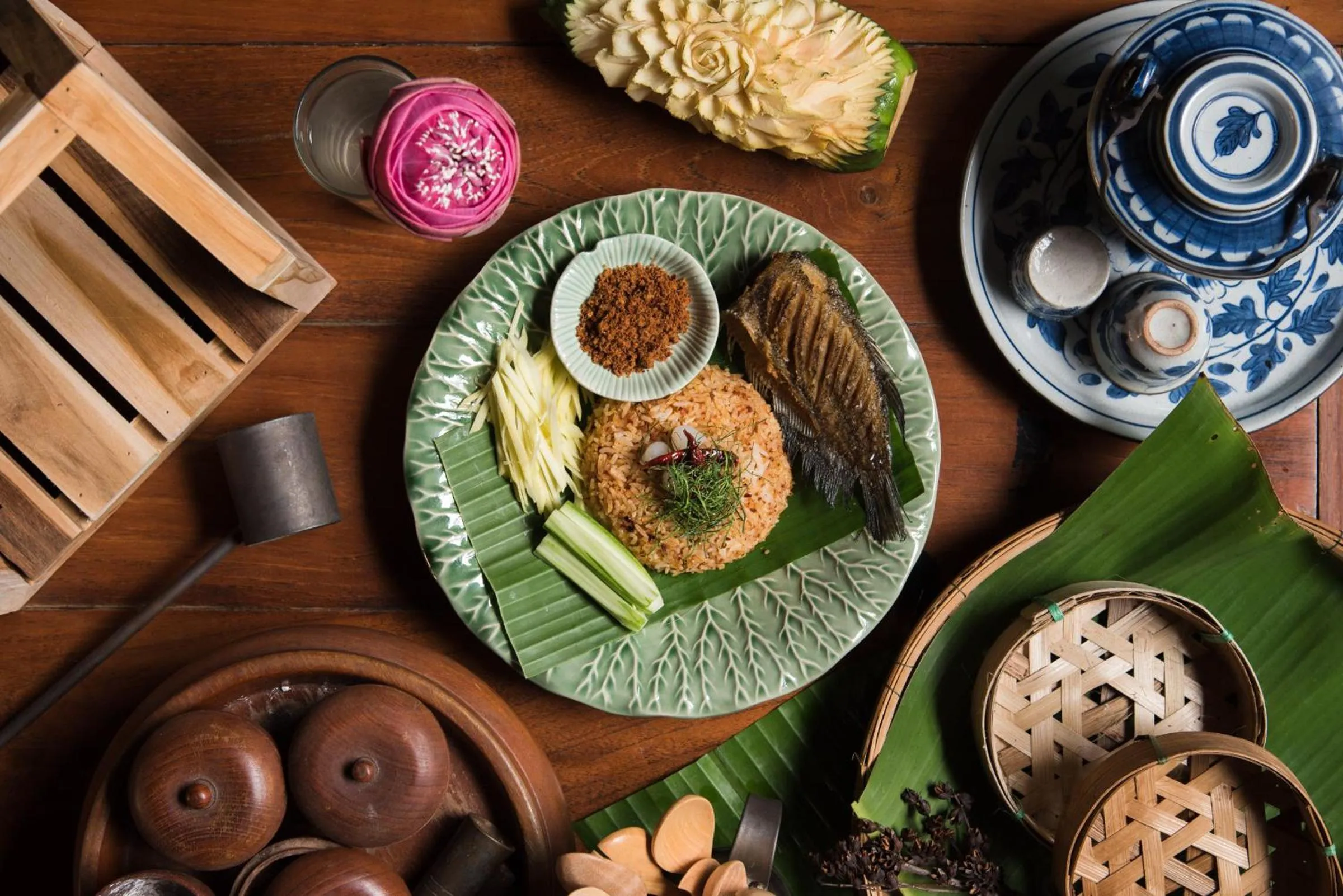 Food close-up in Ayutthaya retreat
