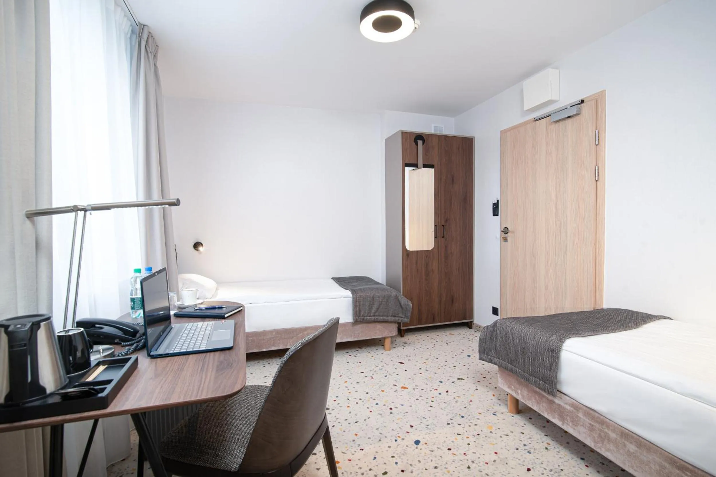 furniture, Bed in Antares Hotel