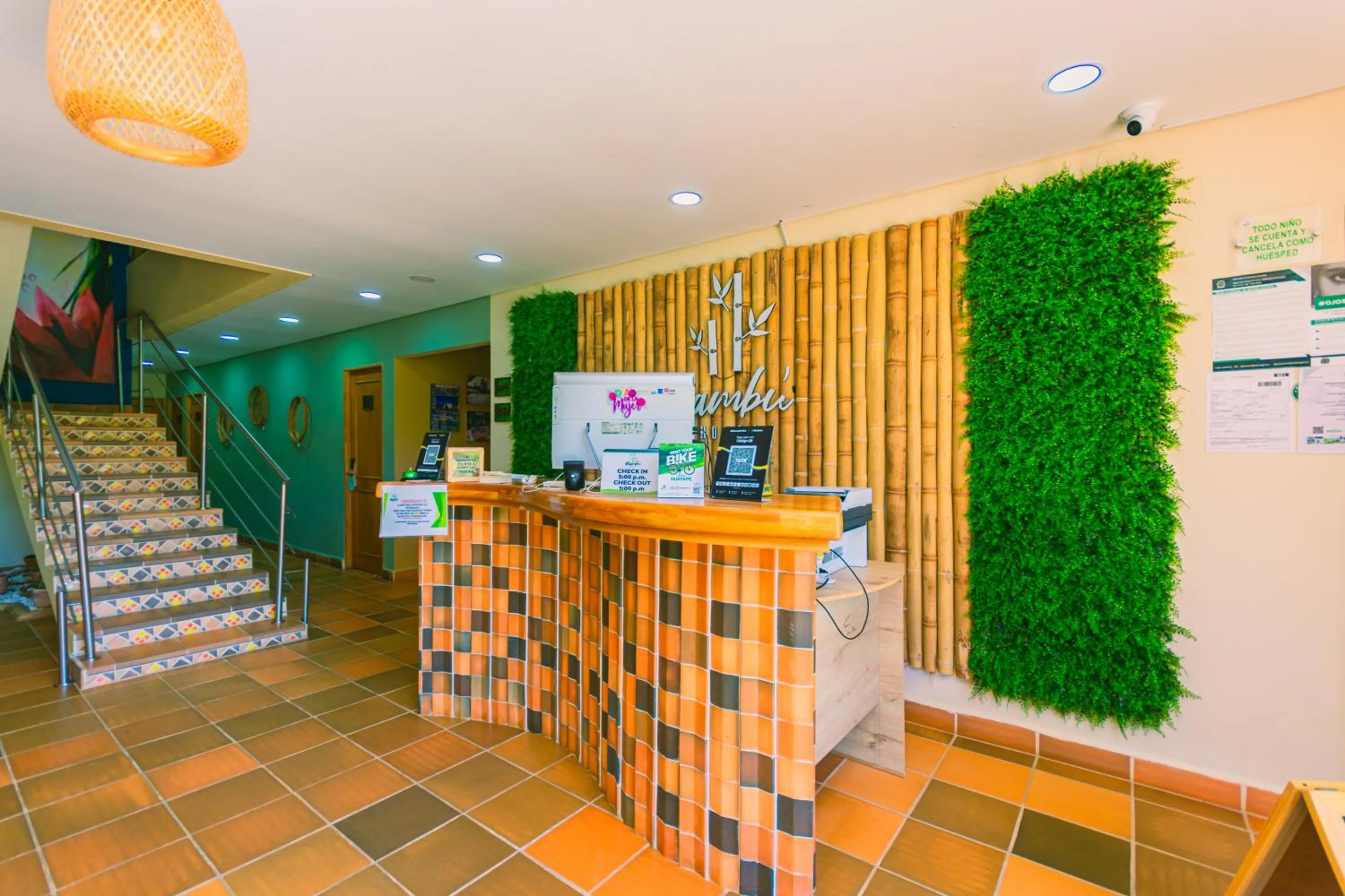 Lobby or reception in Hotel Bambu Guatape