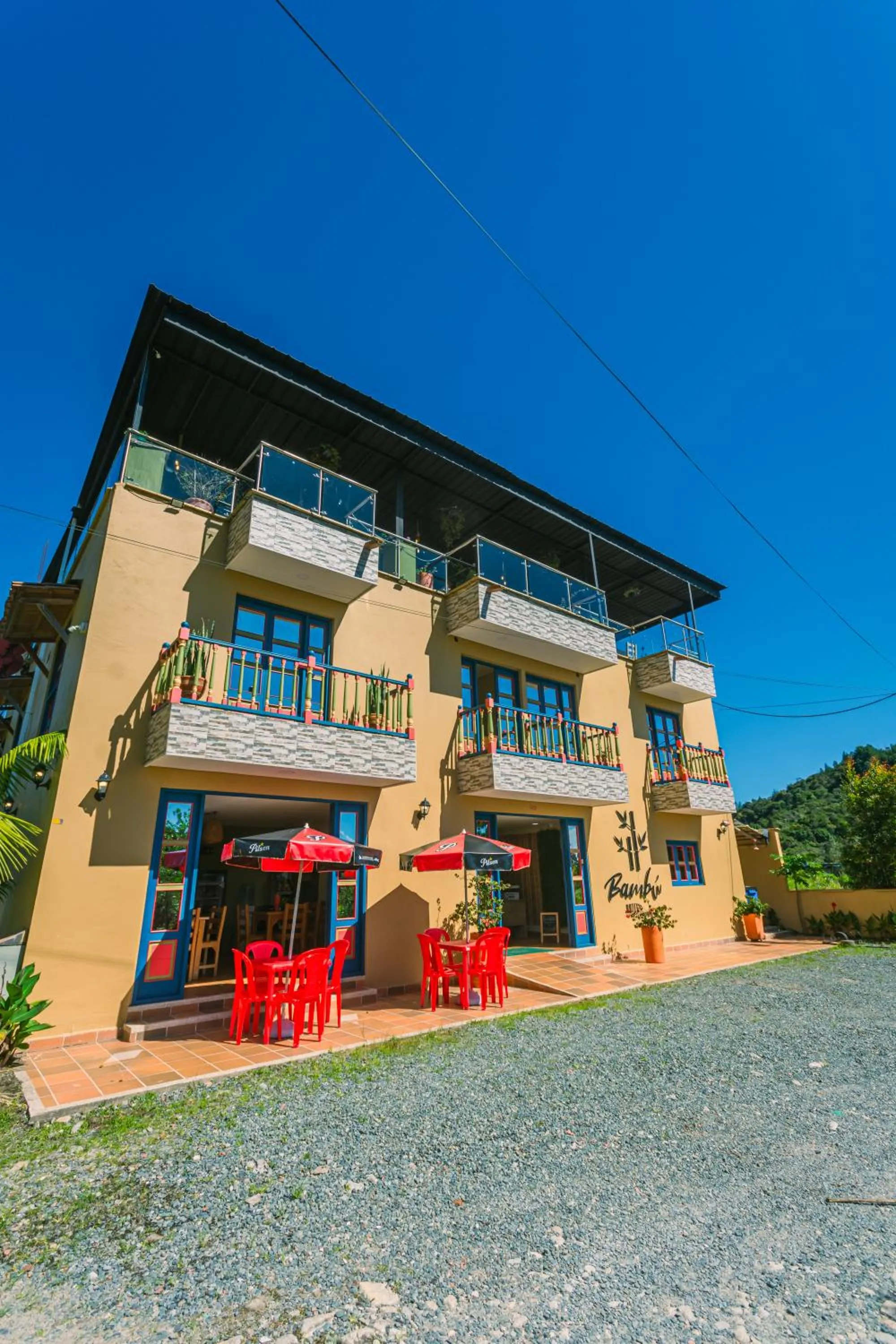 Property building in Hotel Bambu Guatape