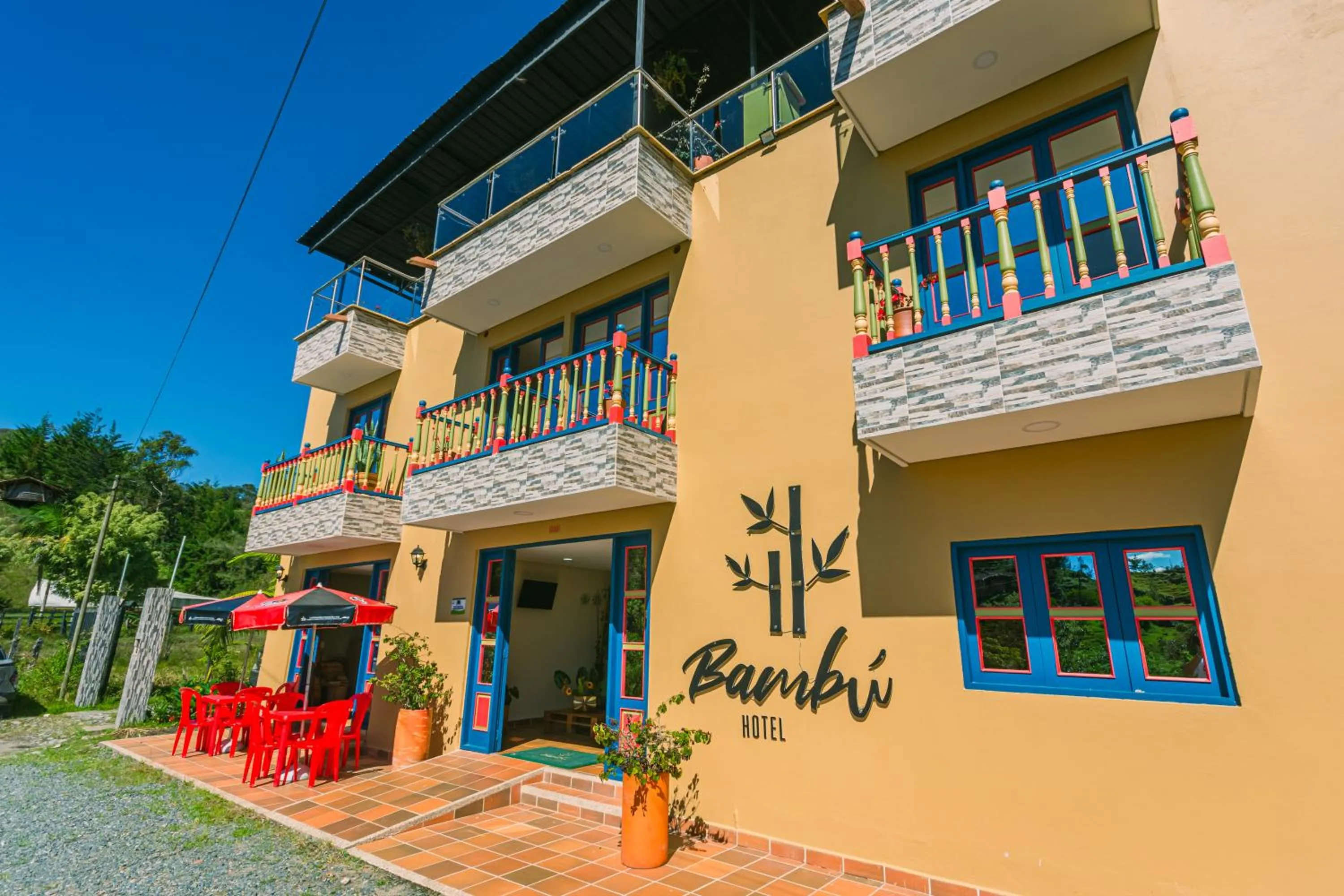 Property building in Hotel Bambu Guatape