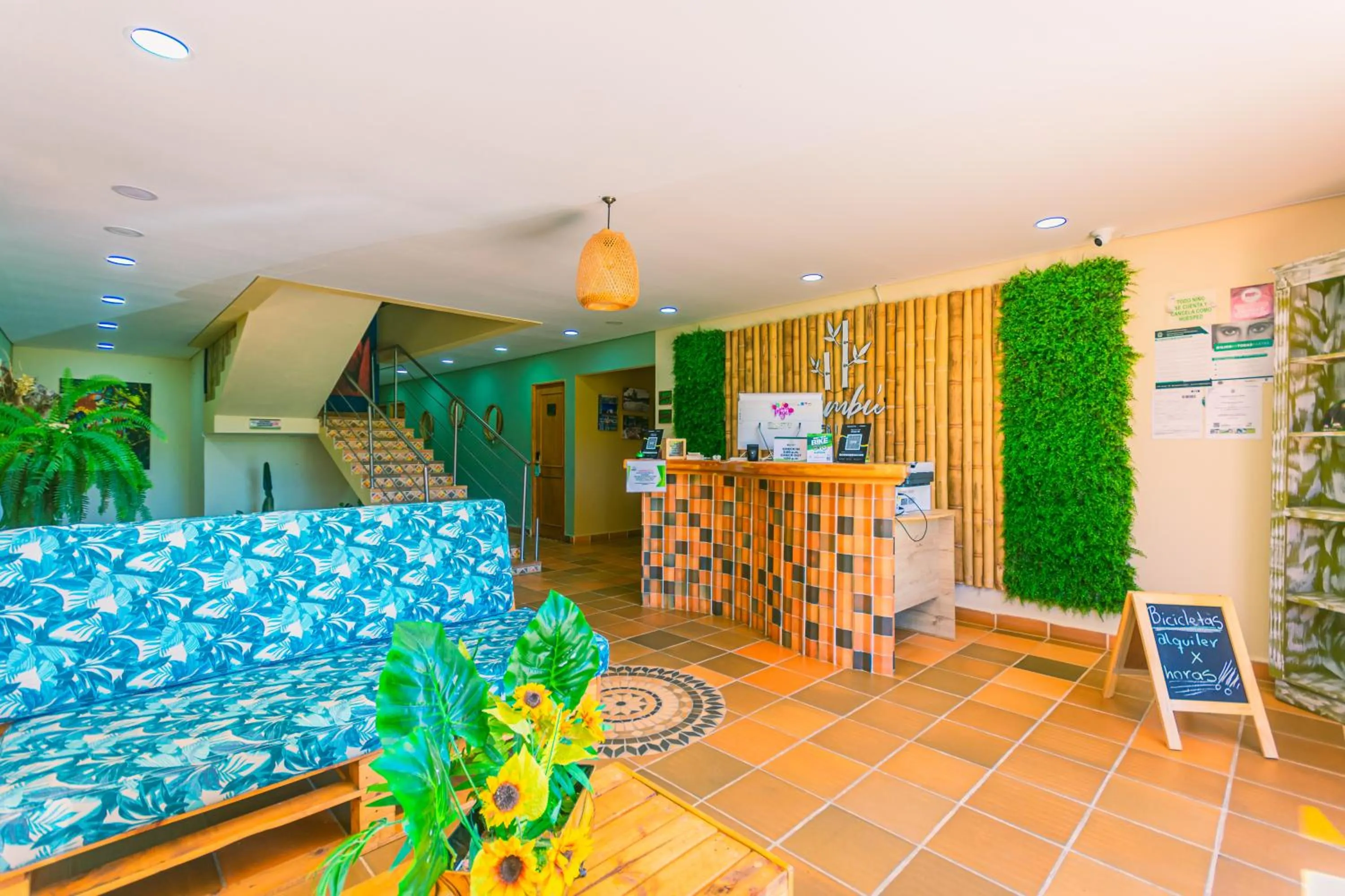 Lobby or reception in Hotel Bambu Guatape