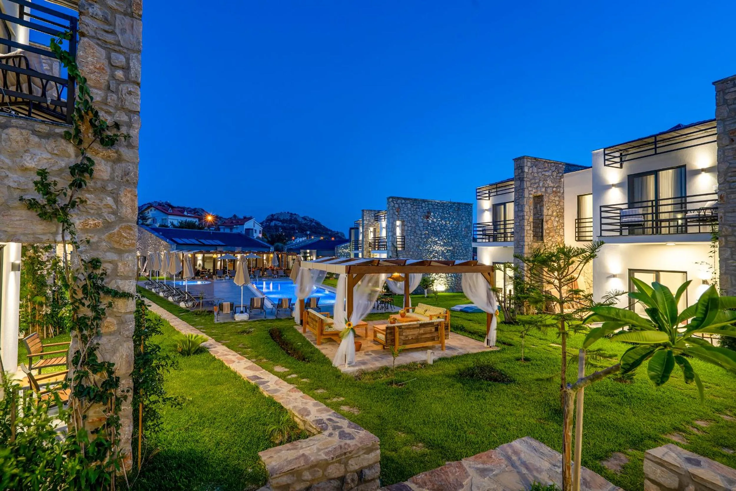 Pool view in DADYA BORA HOTEL