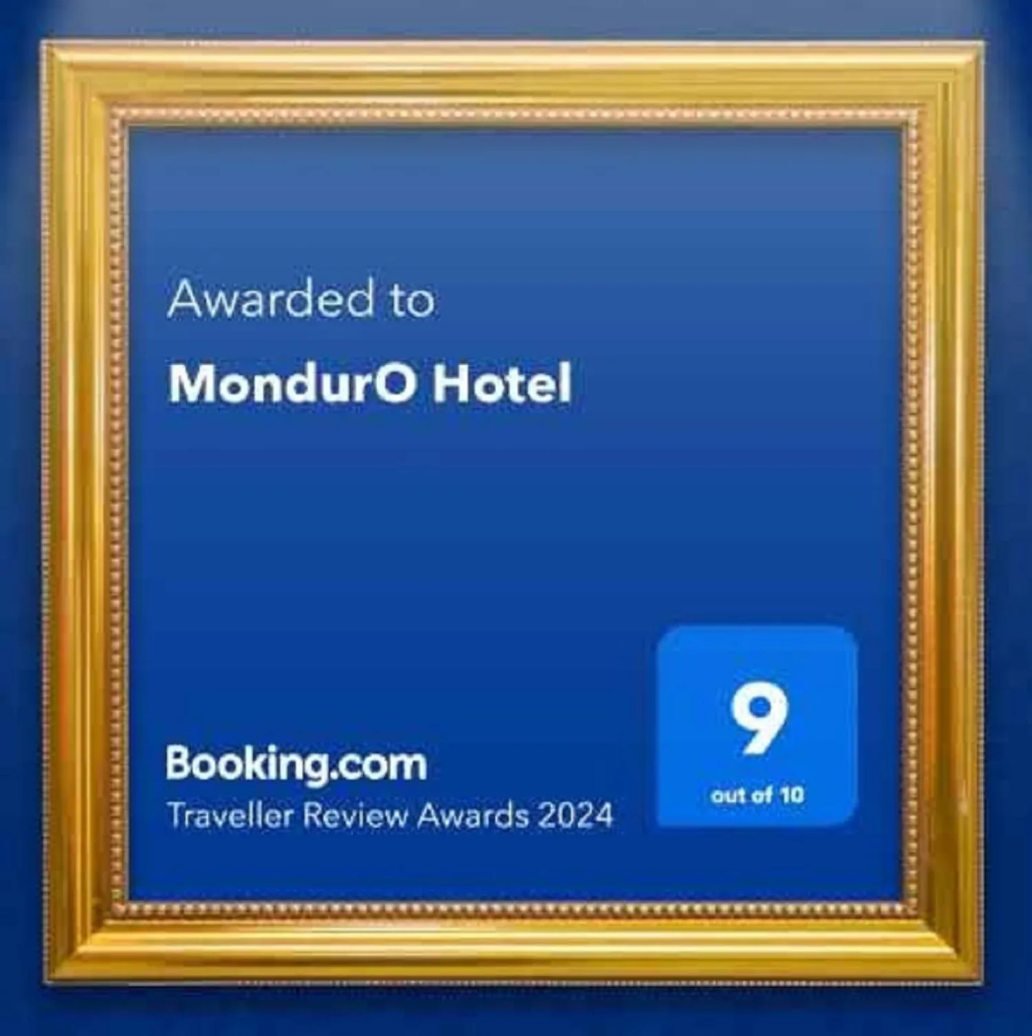 Certificate/Award in MondurO Hotel