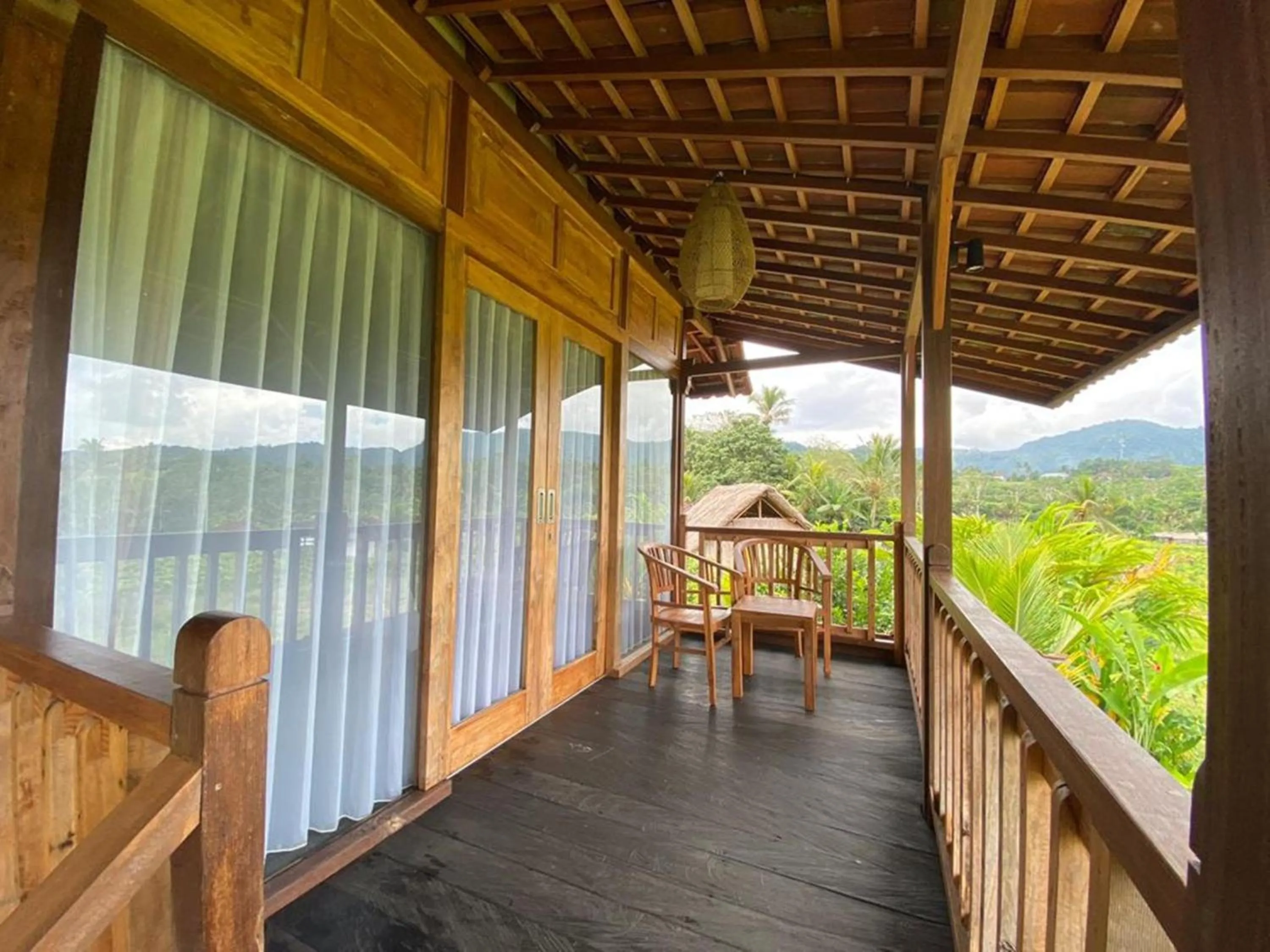 Balcony/Terrace in Kubu Sakian Villa and Restaurant Sidemen